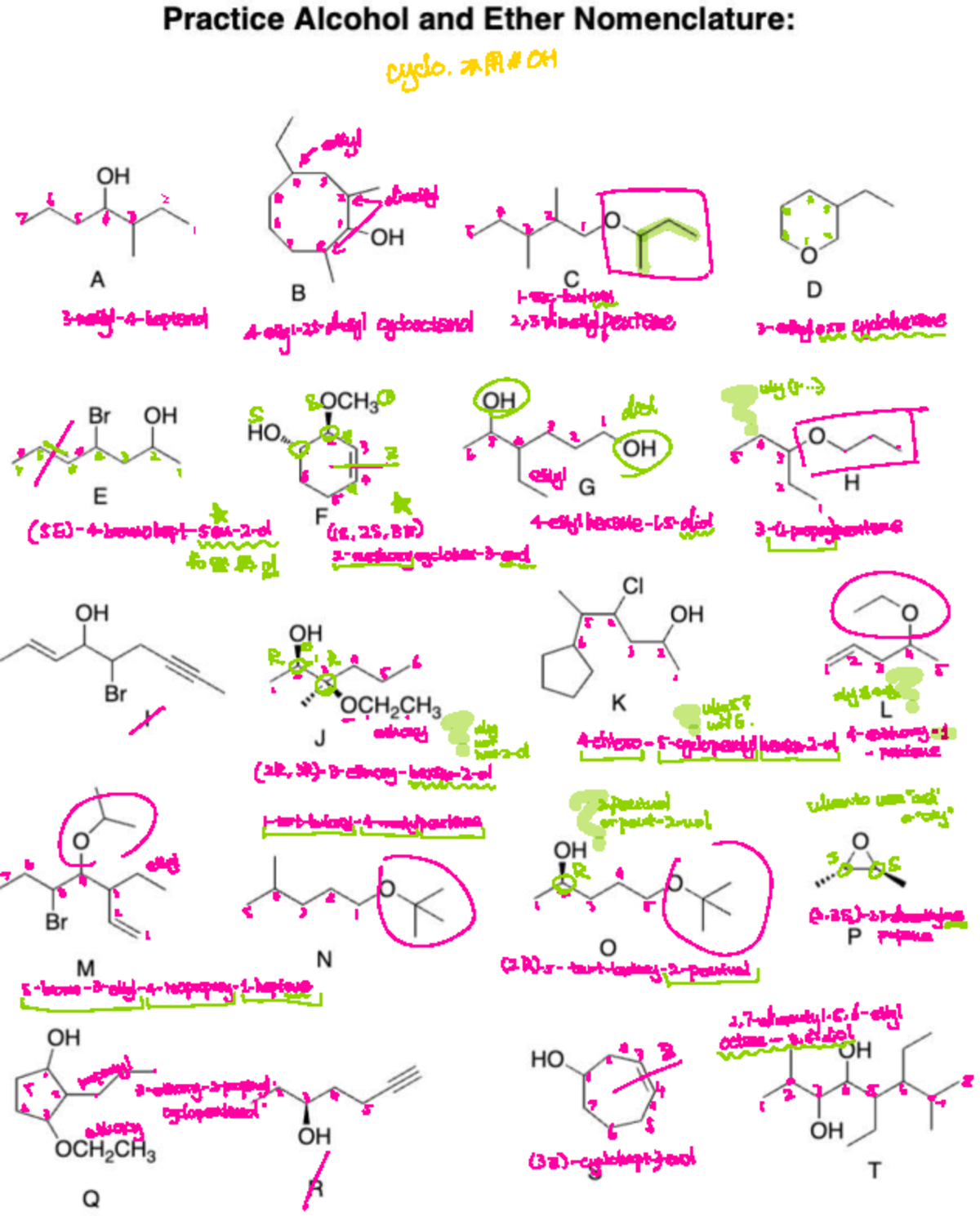 Organic Chemistry Quiz 1 Study Guide: Mechanisms & Nomenclature - Studocu