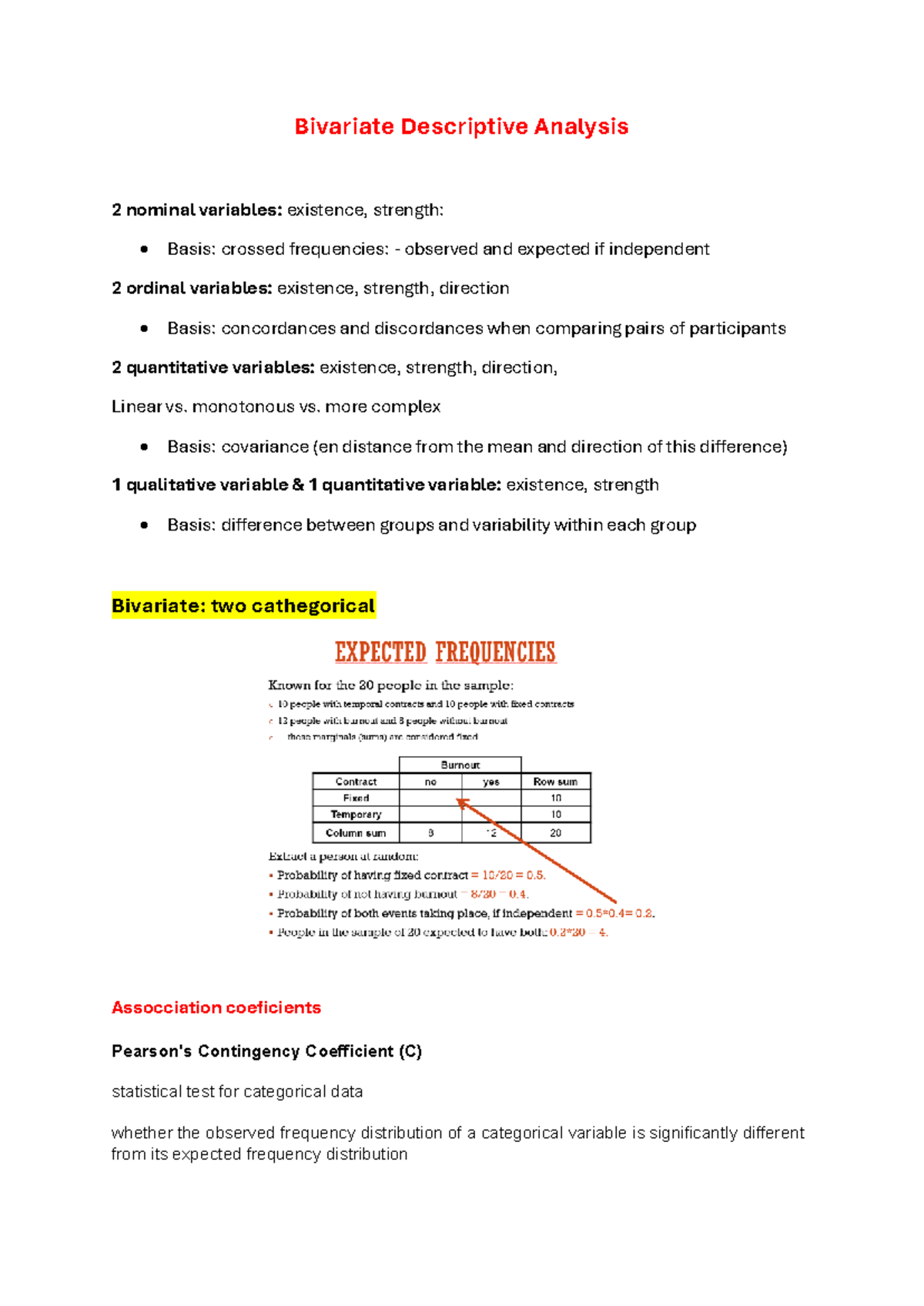 Bivariate Analysis Techniques: Exam Part 2 - Apuntes - Studocu
