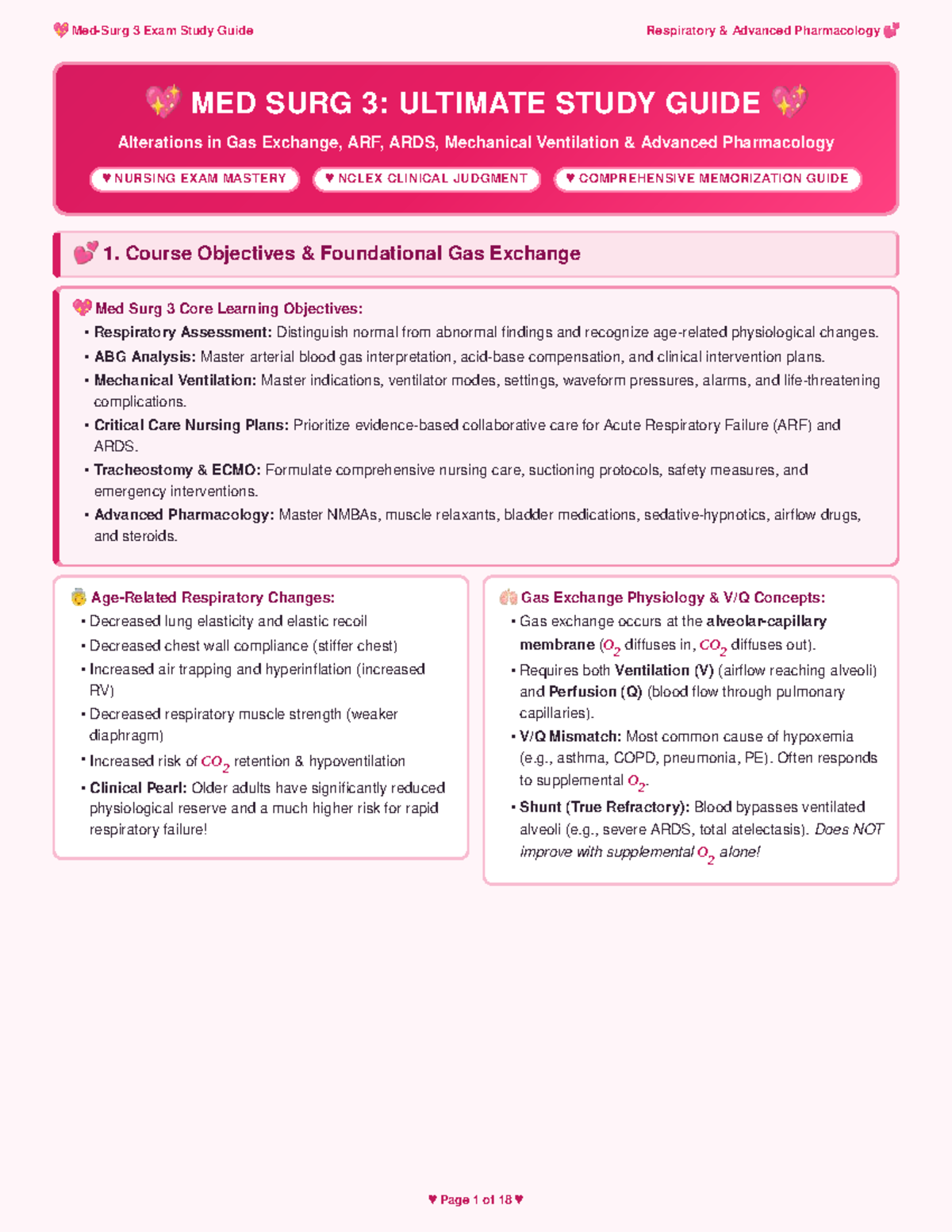 Med Surg 3: Comprehensive Exam Study Guide on Respiratory Pharmacology ...