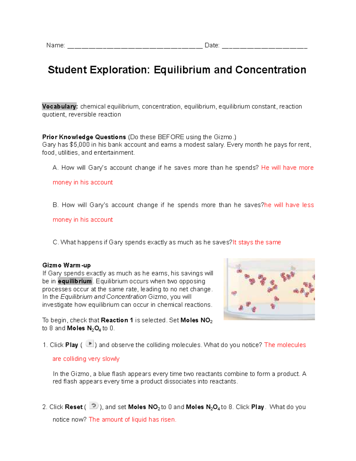 Equilibrium Concentration SE: Exploring Chemical Equilibrium Concepts ...