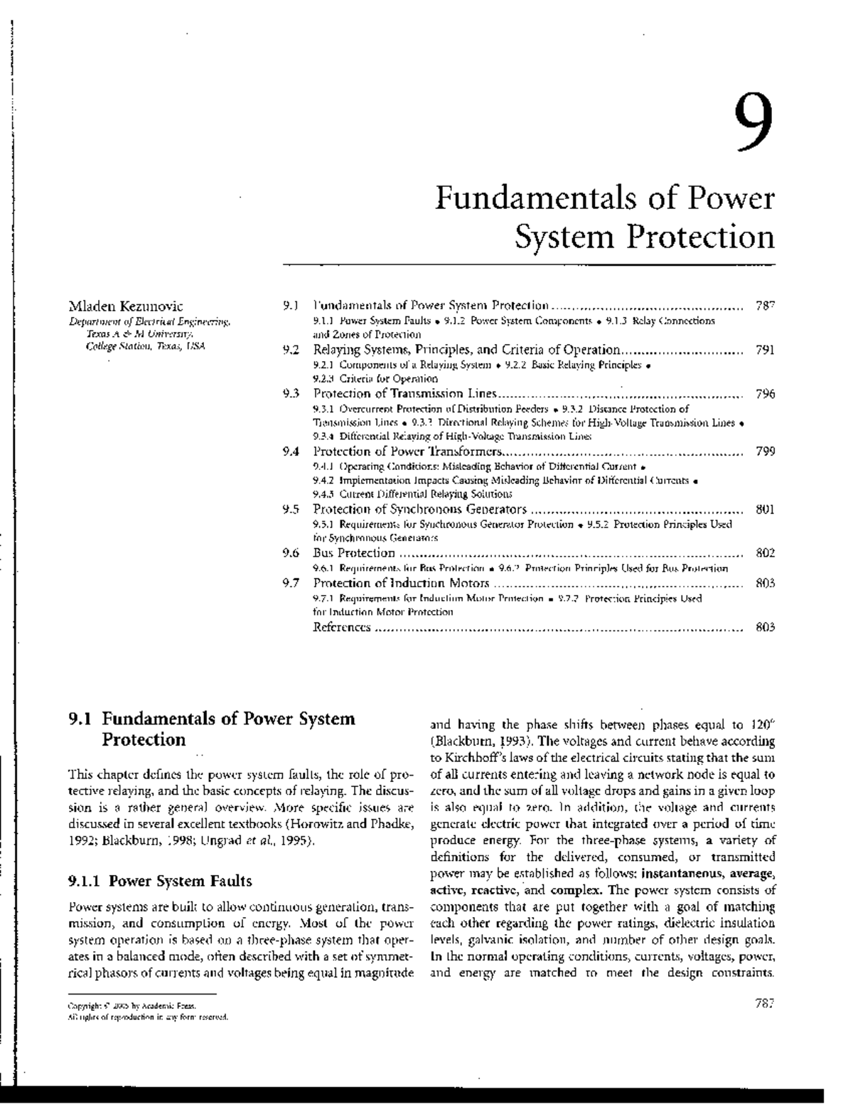 9 Fundamentals of Power System Protection - Class Notes (EE 787) - Studocu