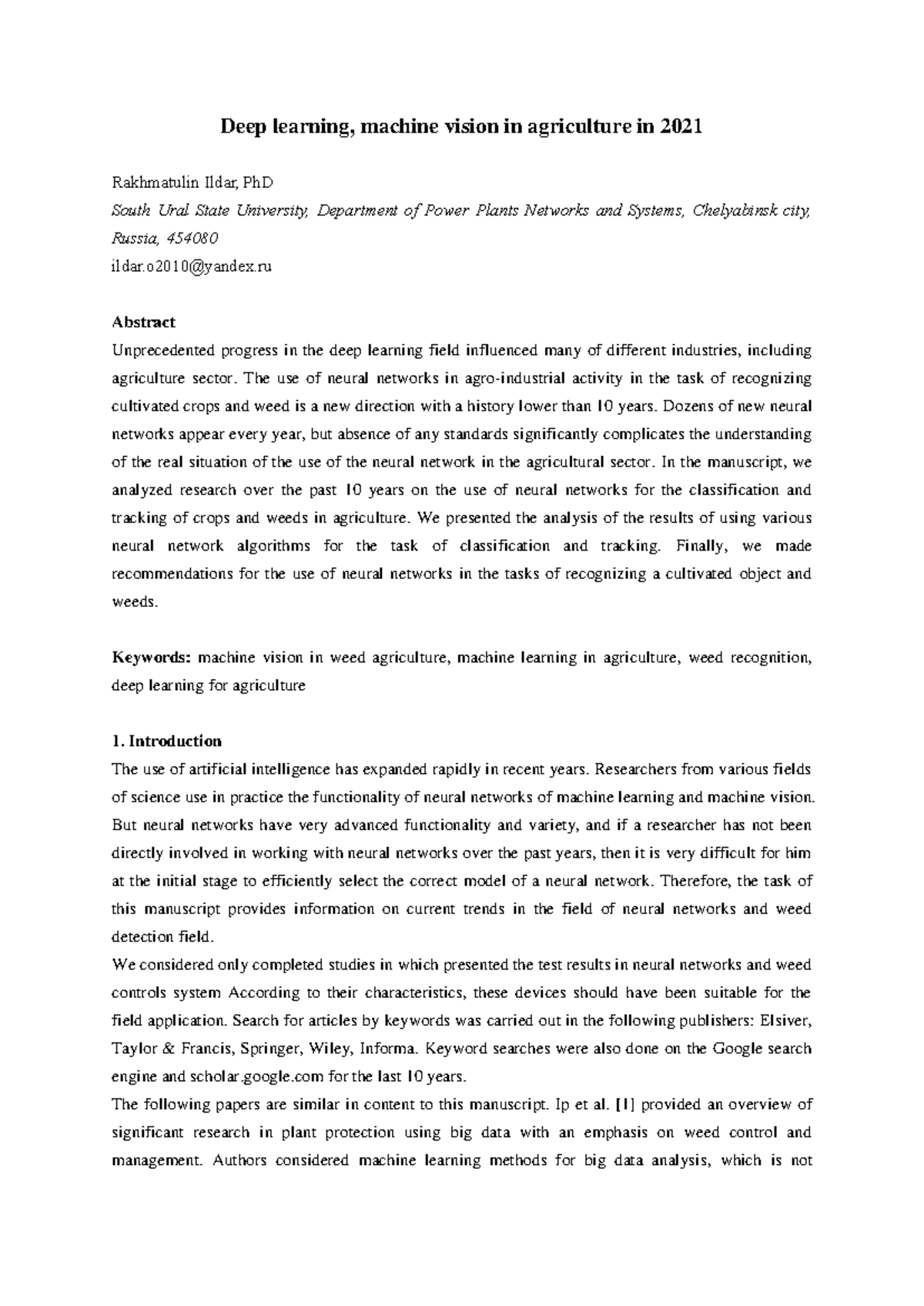 Deep Learning & Machine Vision in Agri: 2103 Final Exam Insights - Studocu
