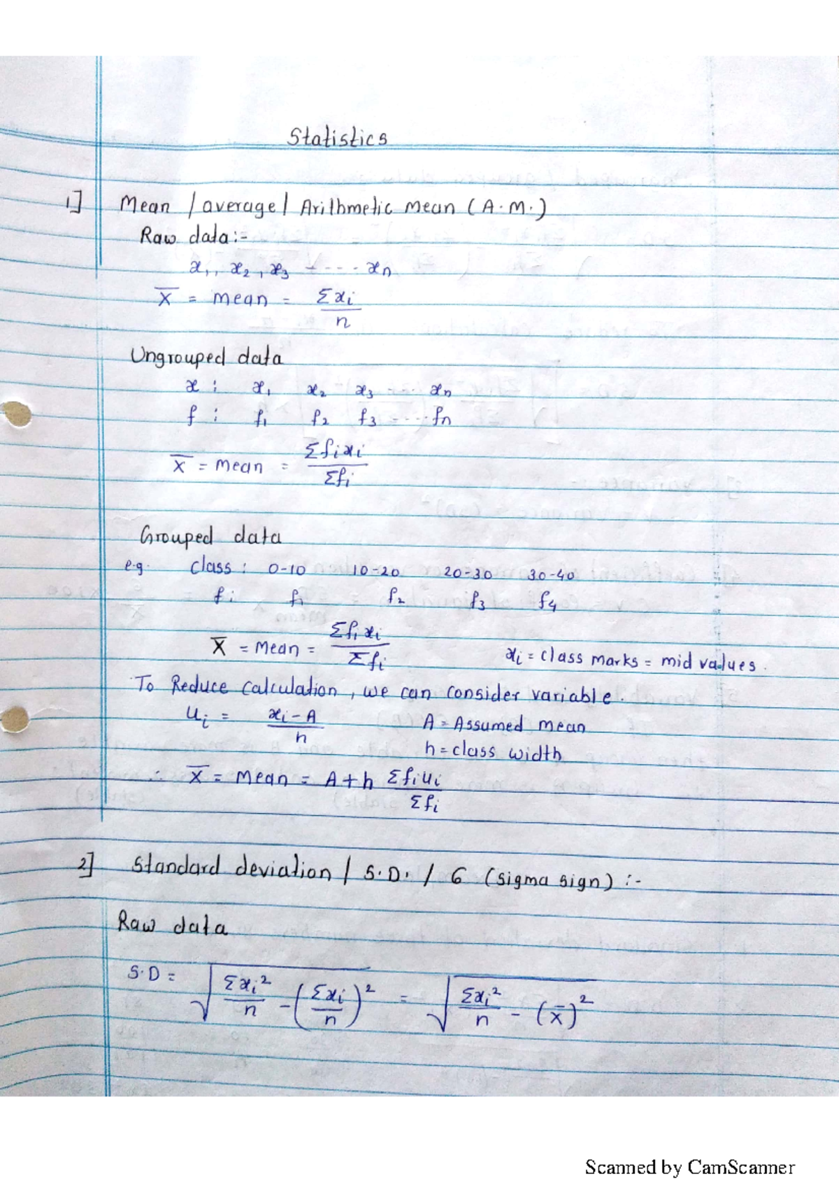 Unit 3 Statistics: Essential Notes for Success - Studocu