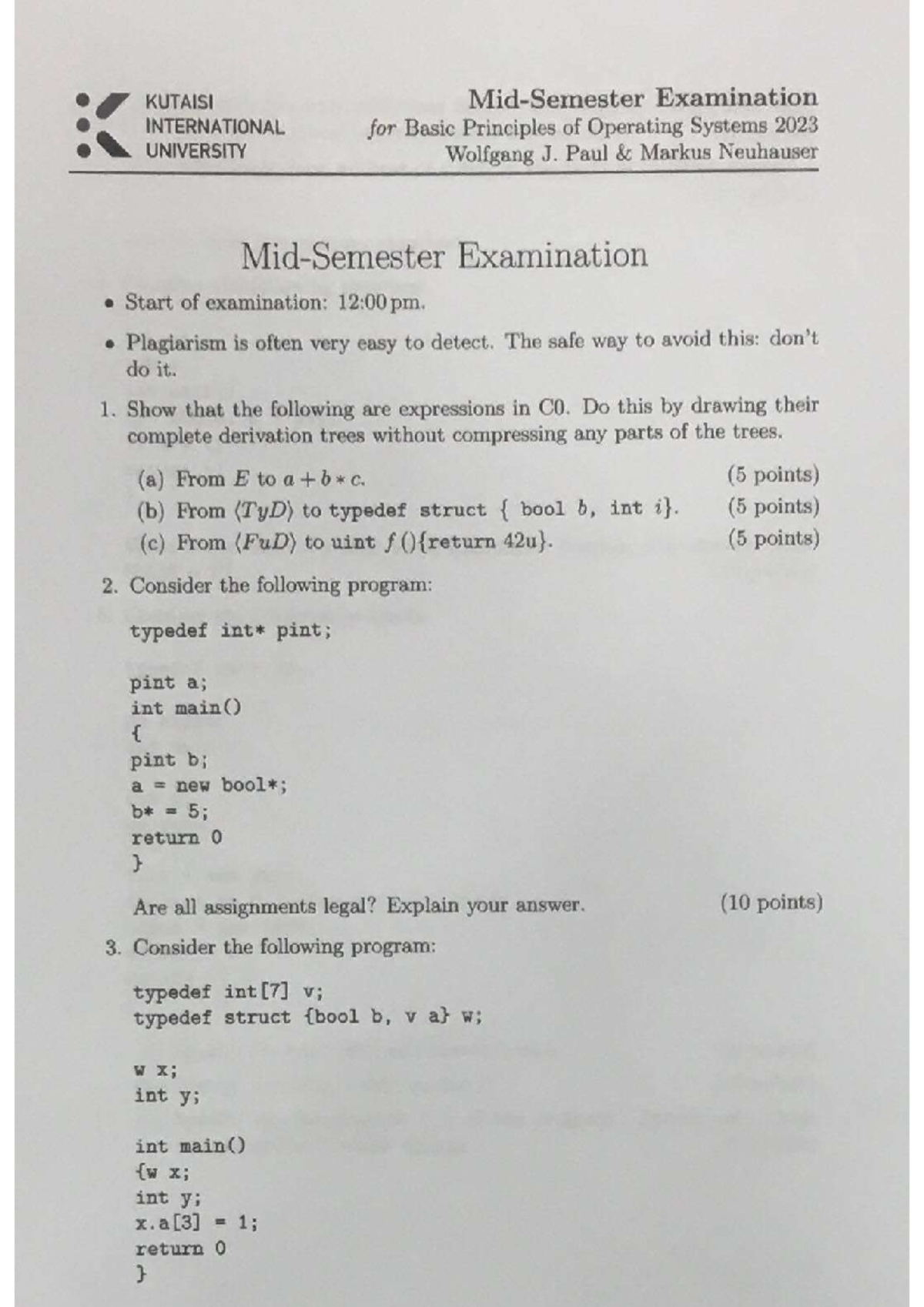 Os Midterm Exam Study Guide 2023 - Studocu