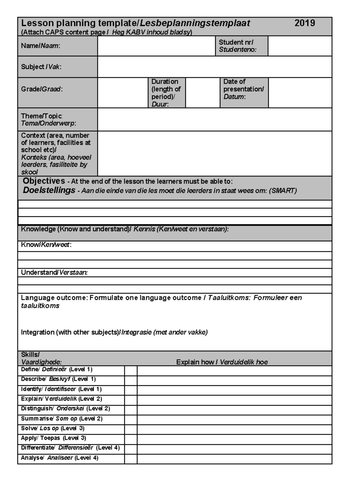 Lesson Planning Template for Educators (Generic) - Studocu