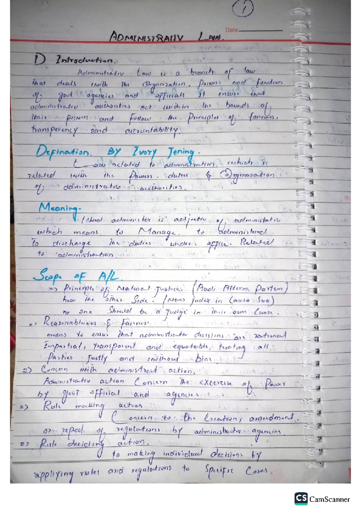 AL notes one topic is missing writs petition - Date ADMINISTRATIV LAIN ...