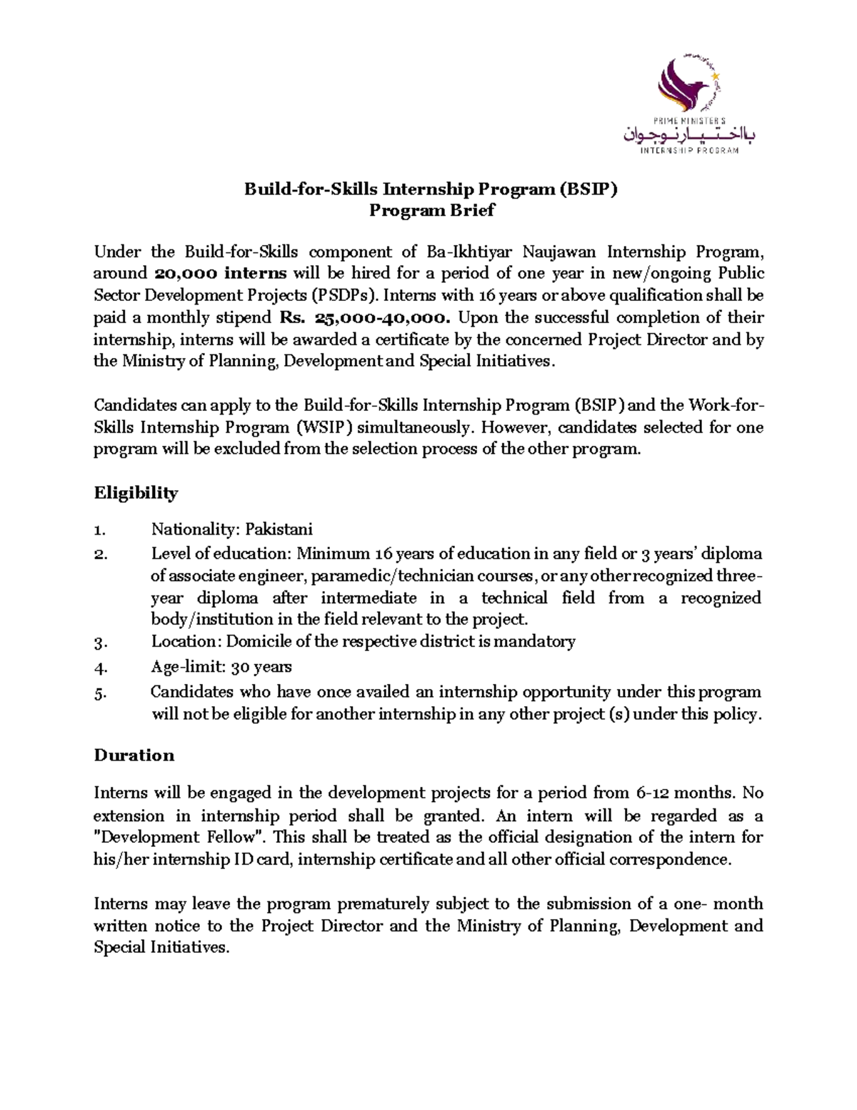 Build-for-Skills Internship Program (BSIP) Overview & Details - Studocu