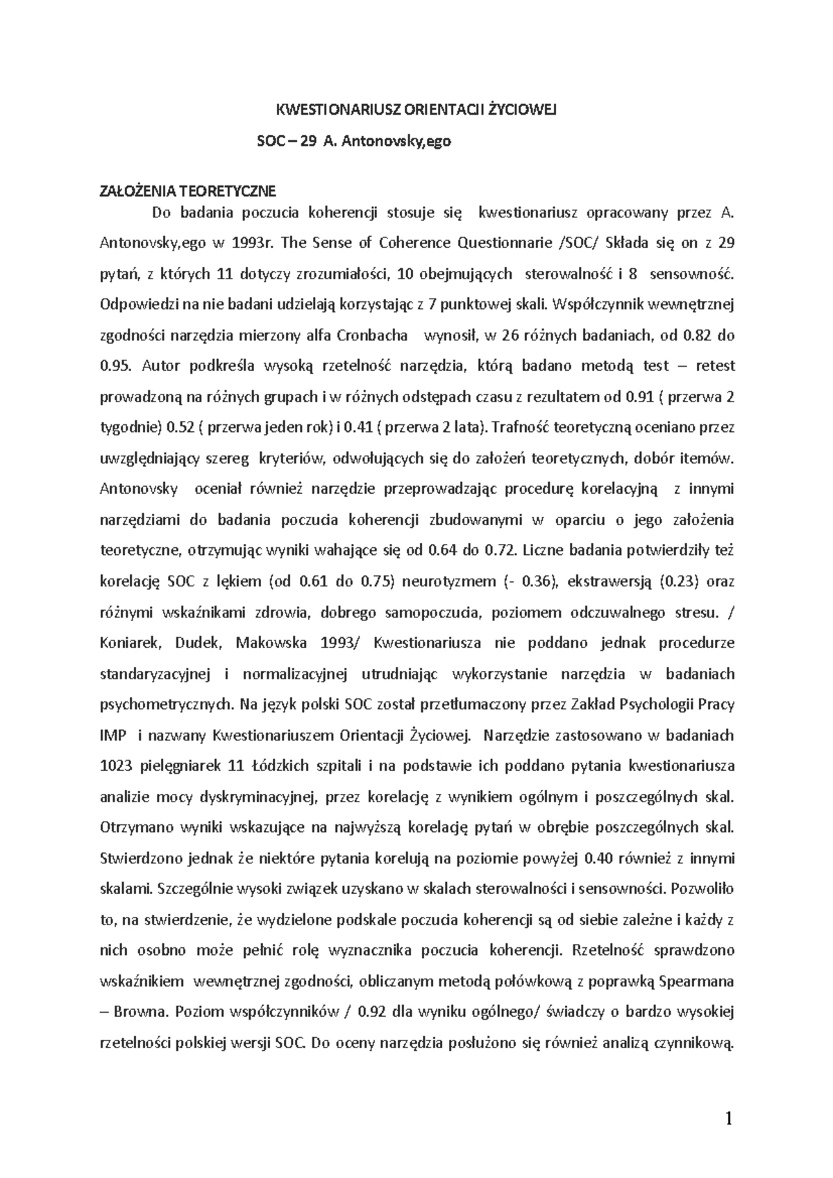Stai Inwentarz Stanu I Cechy Lęku Stai Pdf