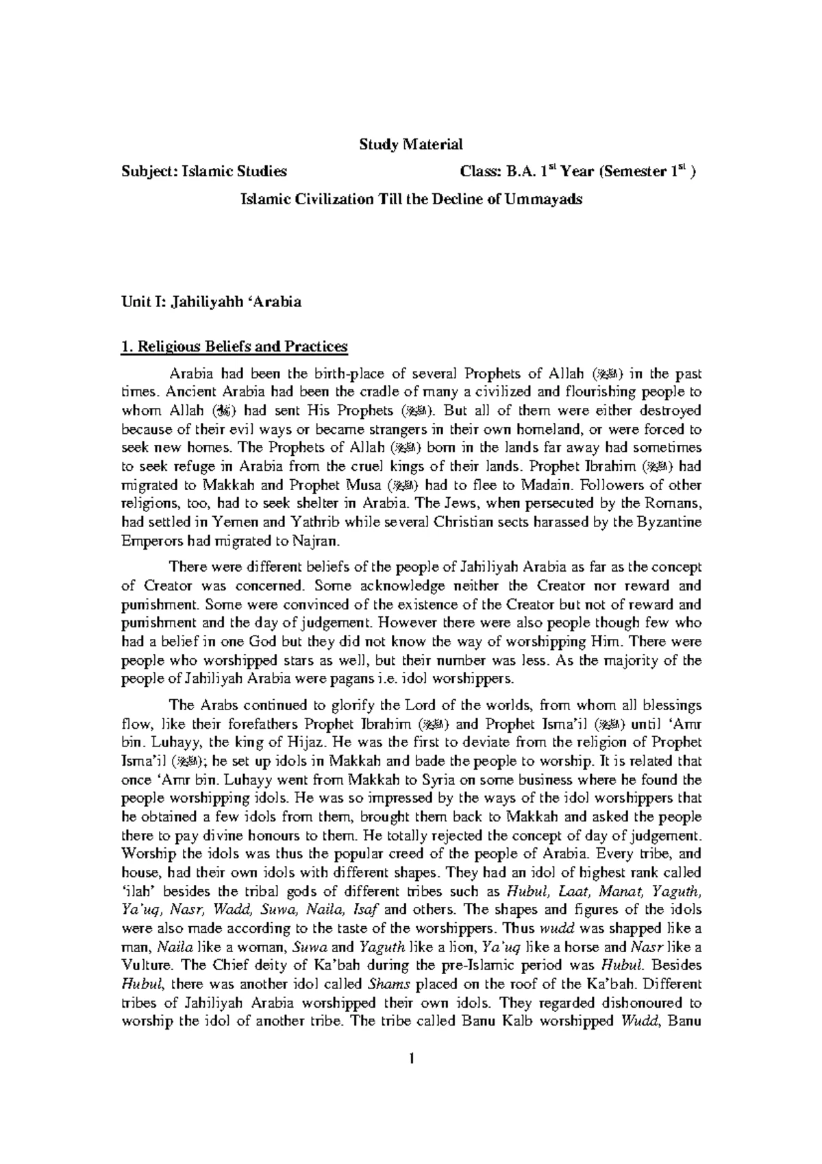 Umdatul Ahkaam: Summary of Authentic Ahadeeth on Fiqh (H1) - Studocu