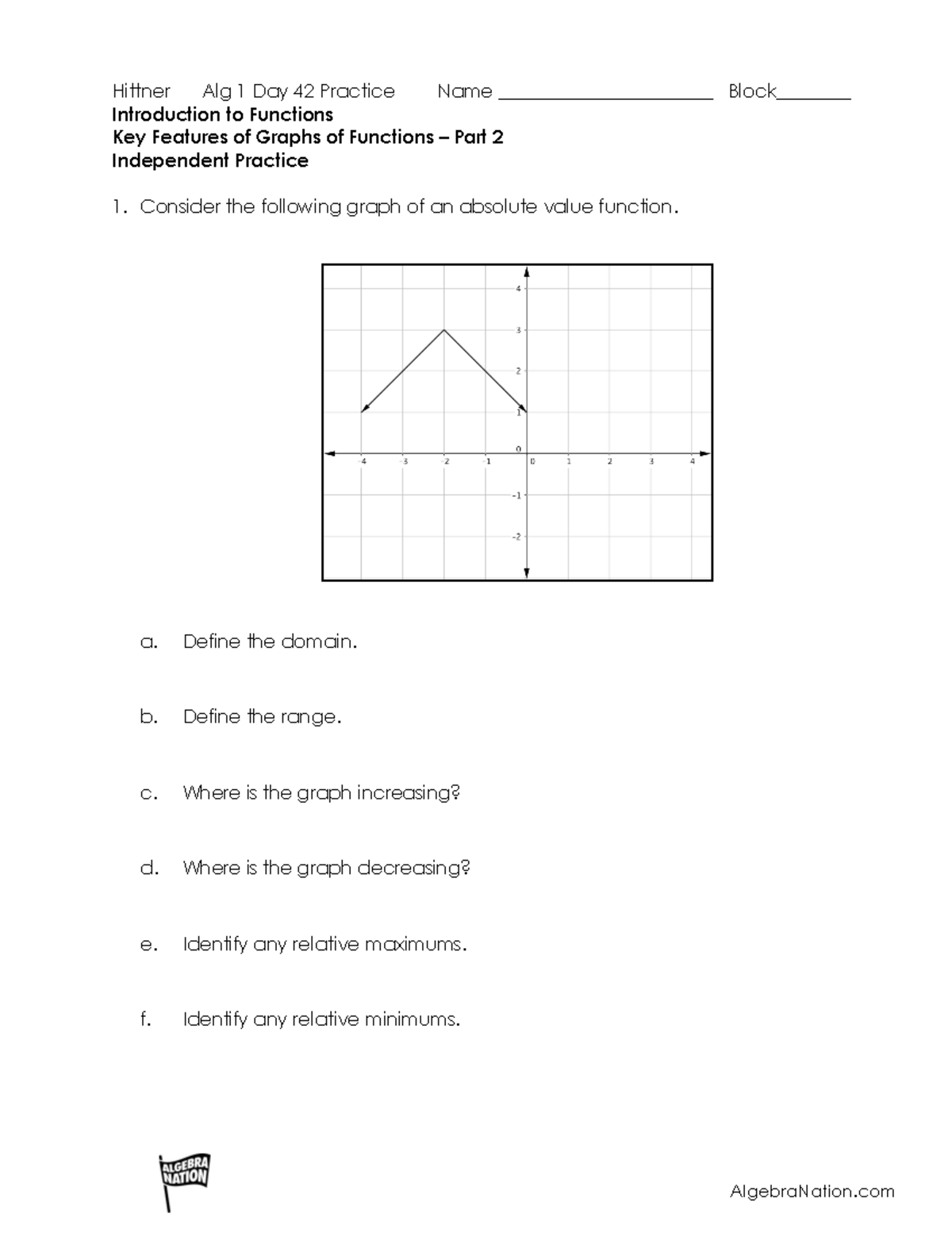 Alg+1+Day+42+ Practice+Section+3+Topic+7++Key+Features+of+Graphs+of ...