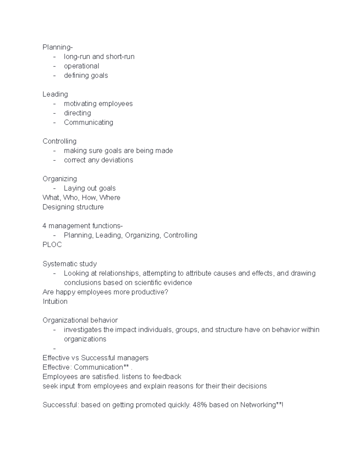 Organizational Behavior Theories and Concepts Overview (CC6503) - Studocu