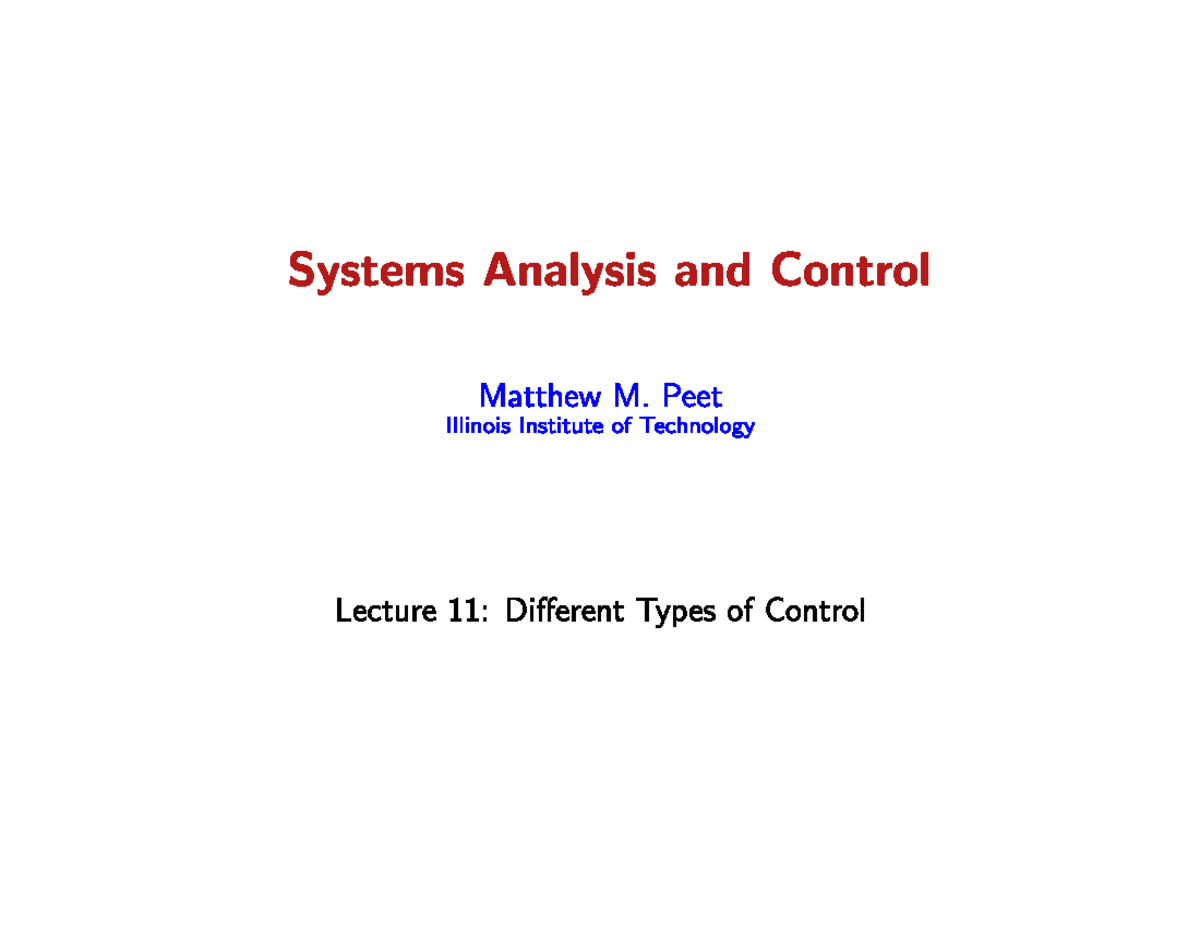 Analysis and Control of Unstable No Control System in PD Poles - Studocu