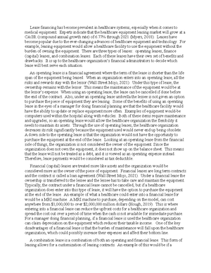 [Solved] what does minimum of 2 pages mean - Healthcare Finance (HCM400 ...