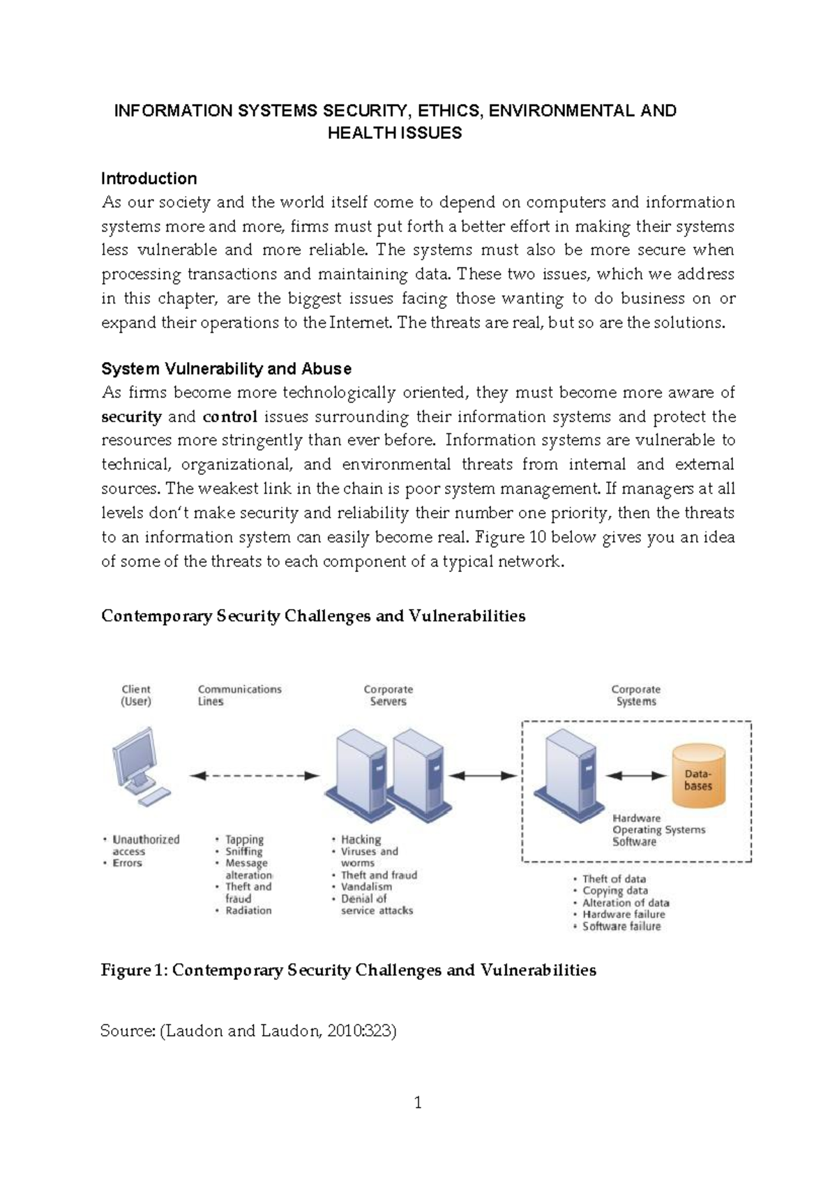 Information Systems Security: Ethics, Vulnerabilities, and Solutions ...