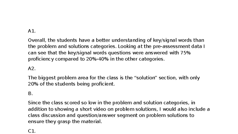 D093 Task 2: Analysis of Student Proficiency Growth and Challenges ...