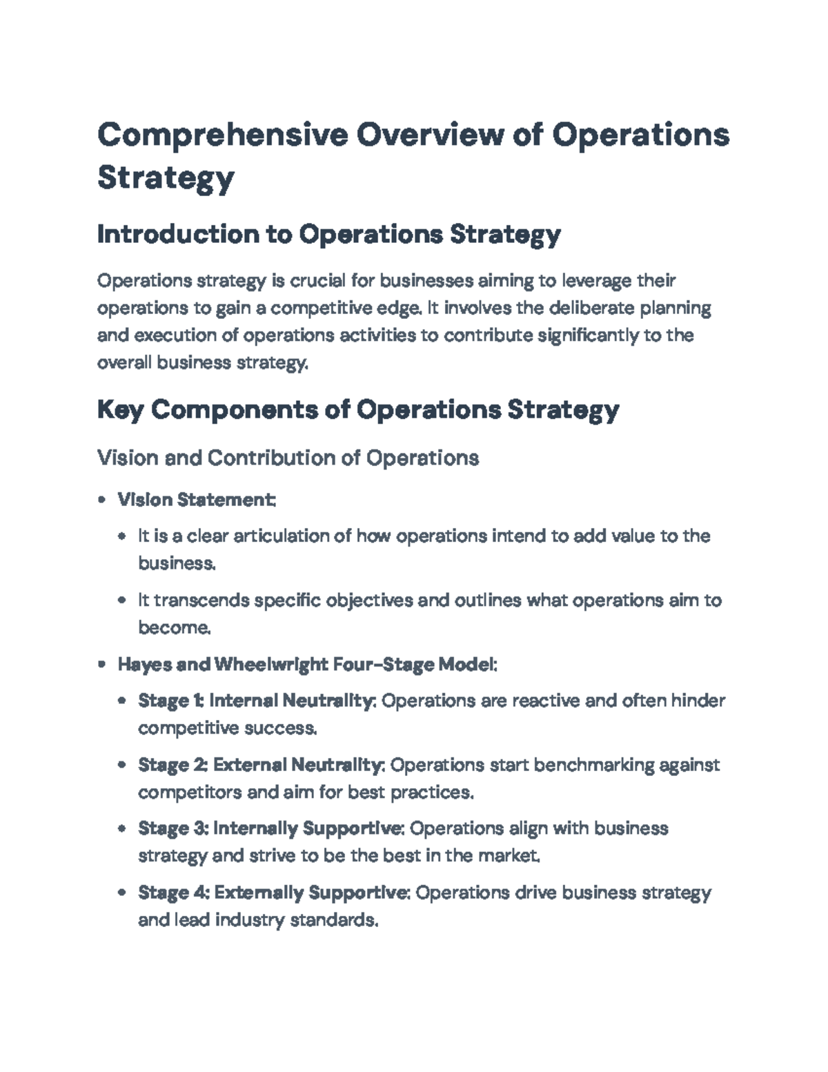 Operations Strategy: A Comprehensive Overview for Business Success ...