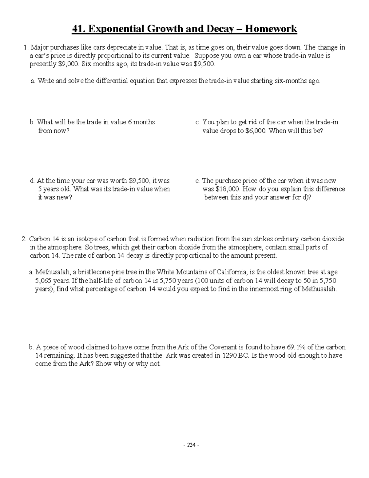 NF Homework-3: Exponential Growth & Decay Problems and Solutions - Studocu