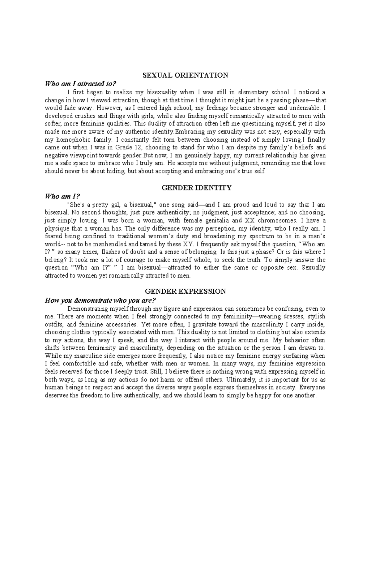 Gender and Society Activity: Exploring Sexual Orientation and Identity ...