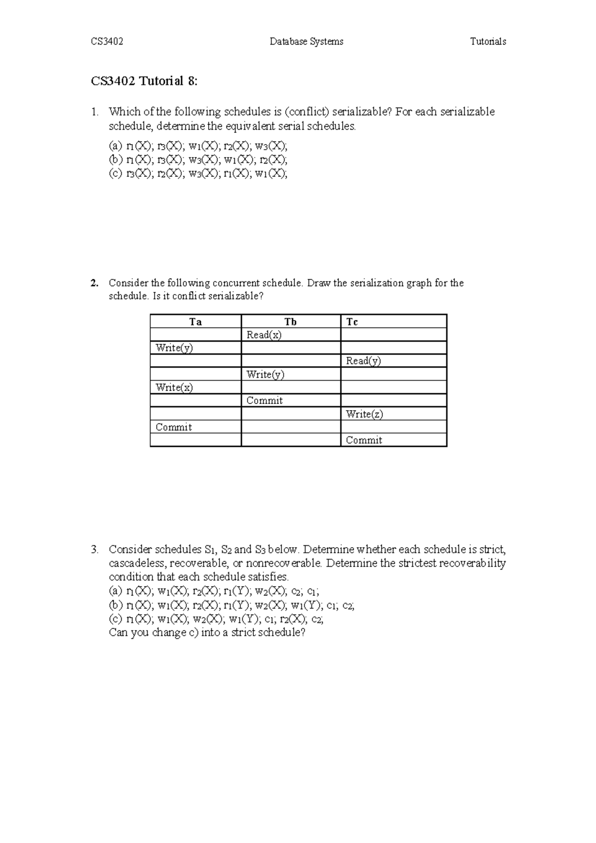 Tut08 - Database Systems (CS3402) - CS3402 Database Systems Tutorials ...