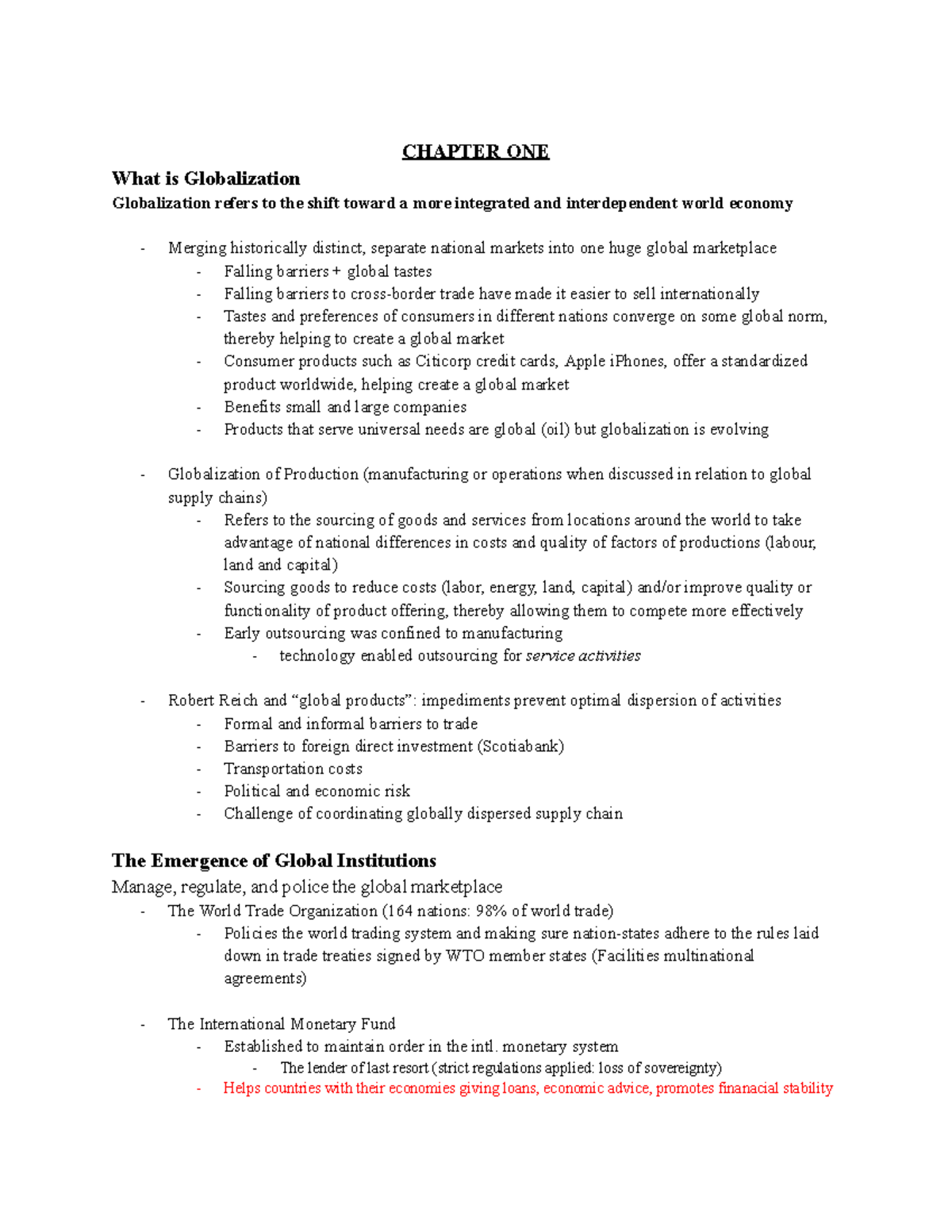 COMM 211 Chapter 1: Understanding Globalization and Its Impact - Studocu