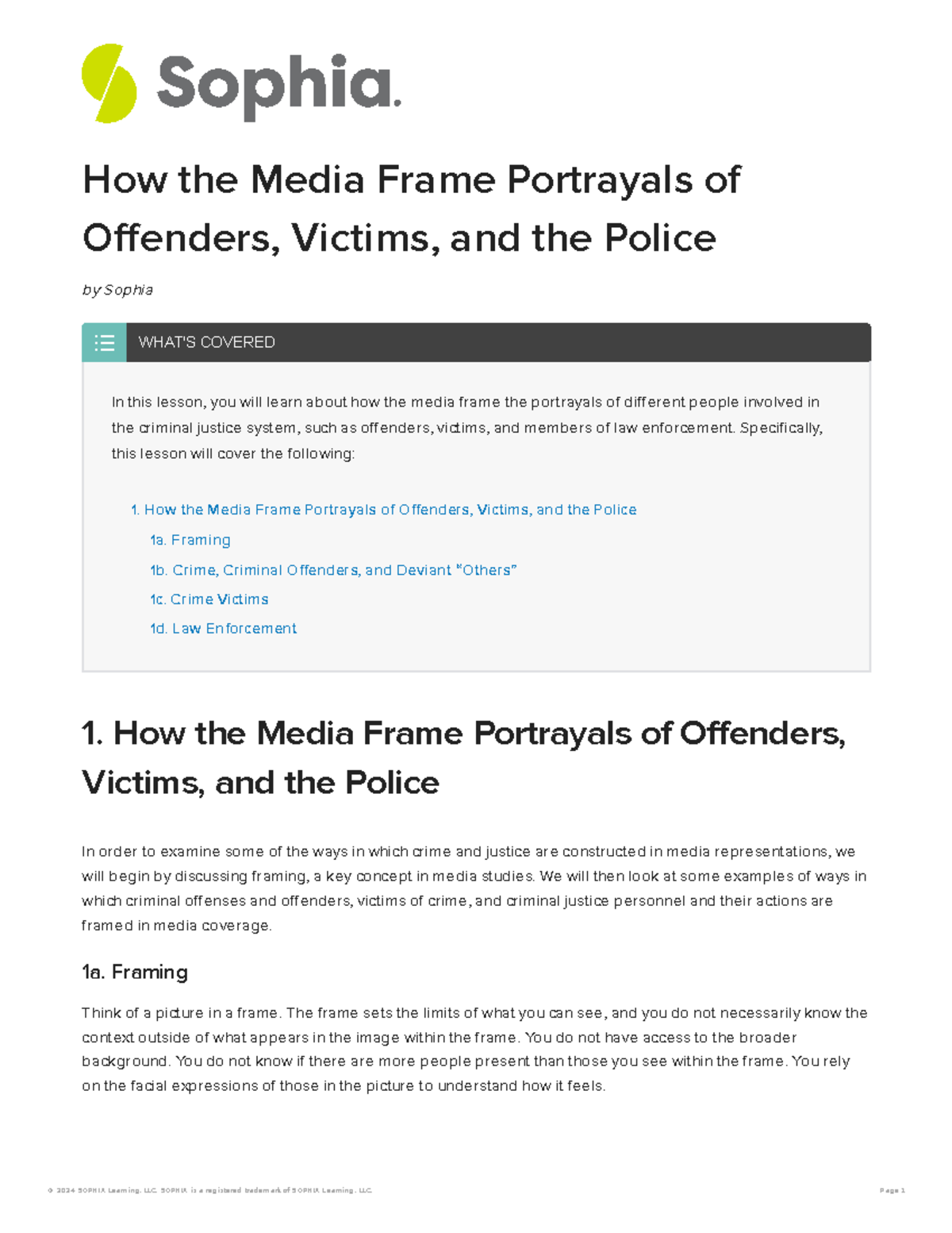 Understanding Media Framing of Offenders, Victims, and Police - CRIM ...