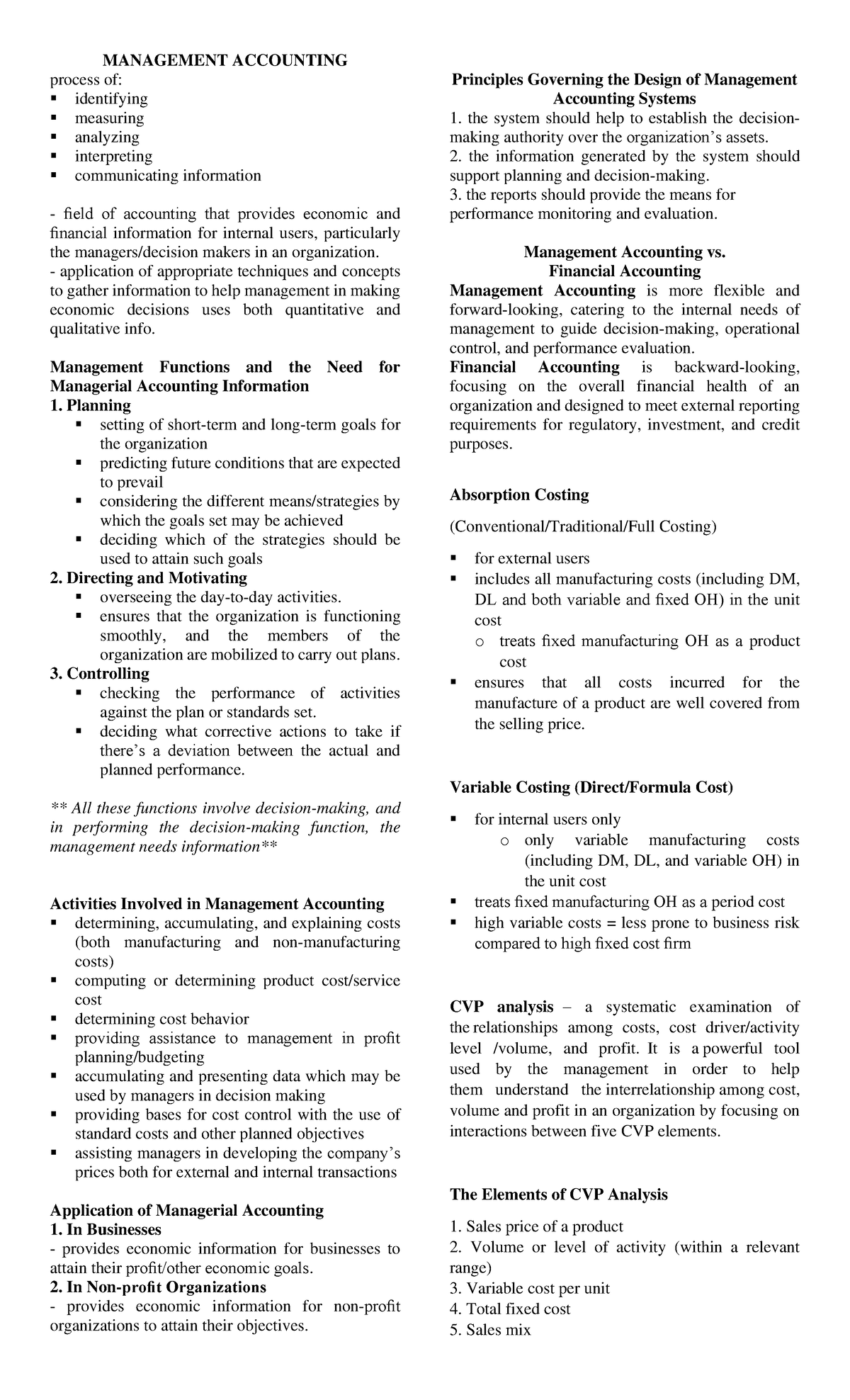 Management Accounting: Key Concepts and Applications for Decision ...