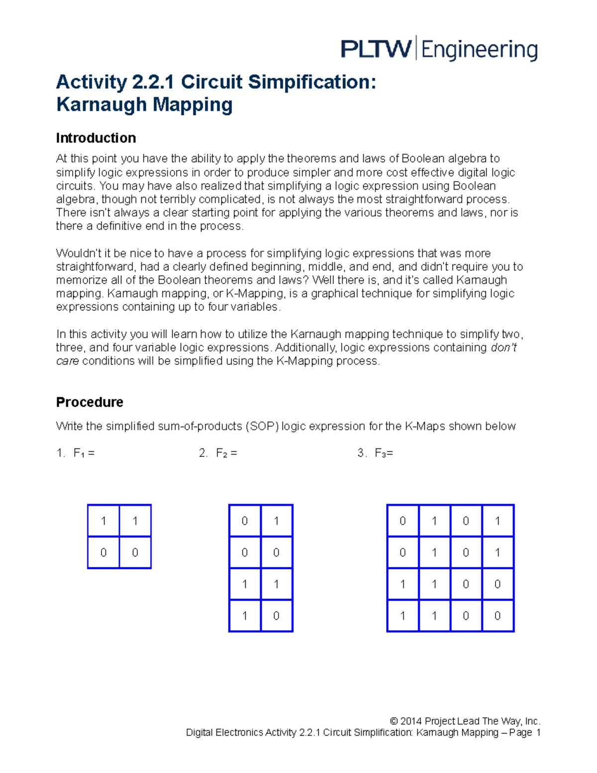 2.2.1.A K-Mapping Technique for Logic Expression Simplification - Studocu