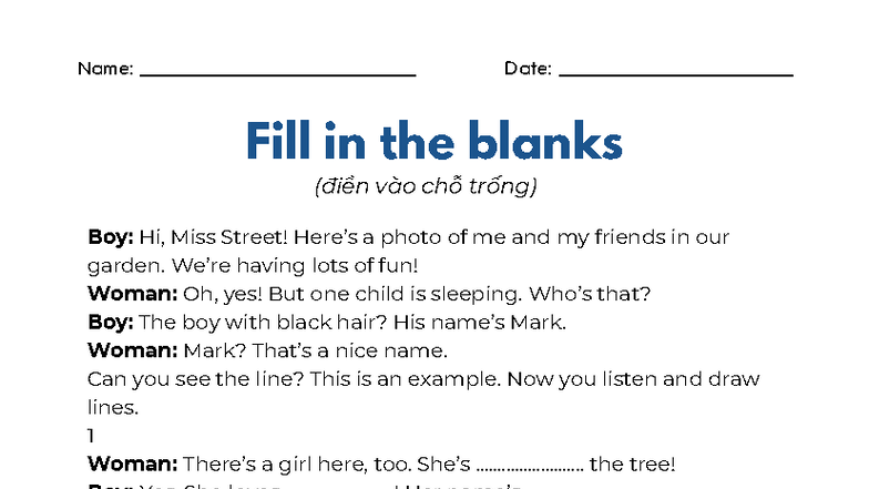 Fill in the Blanks Exercise - ddmnđ - Studocu