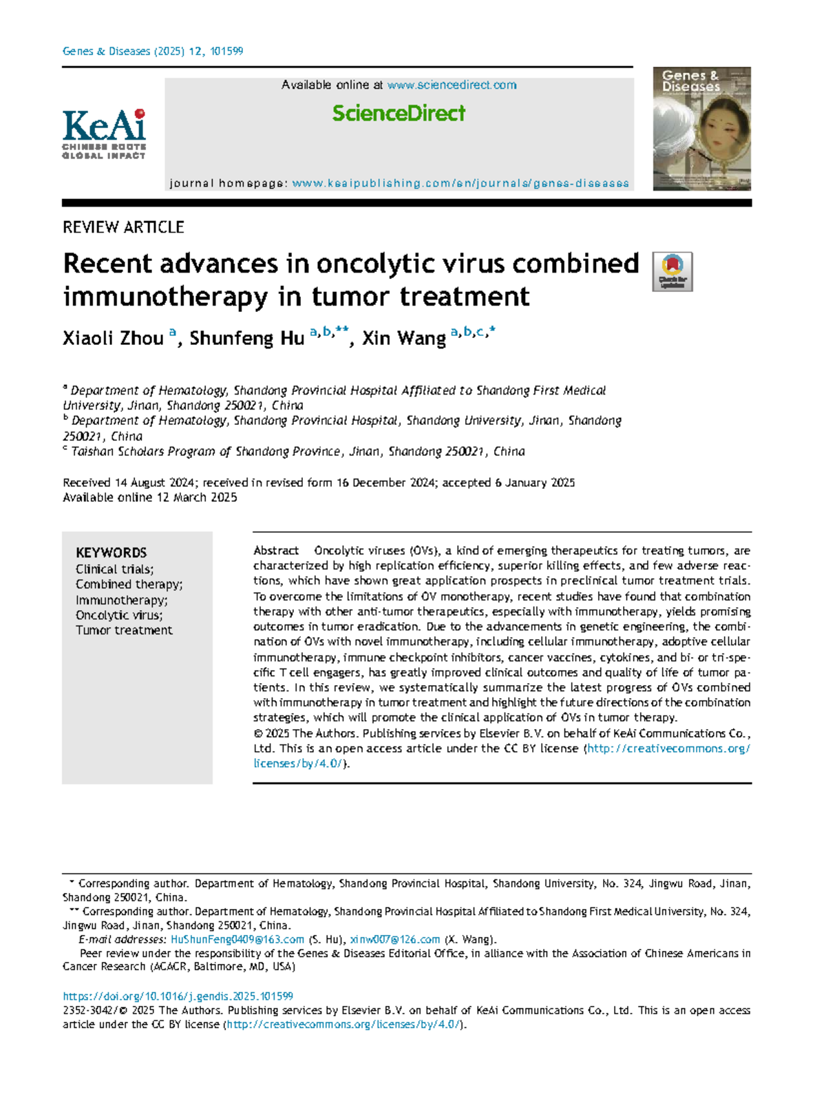 Recent Advances in Oncolytic Virus Immunotherapy for Tumor Treatment ...