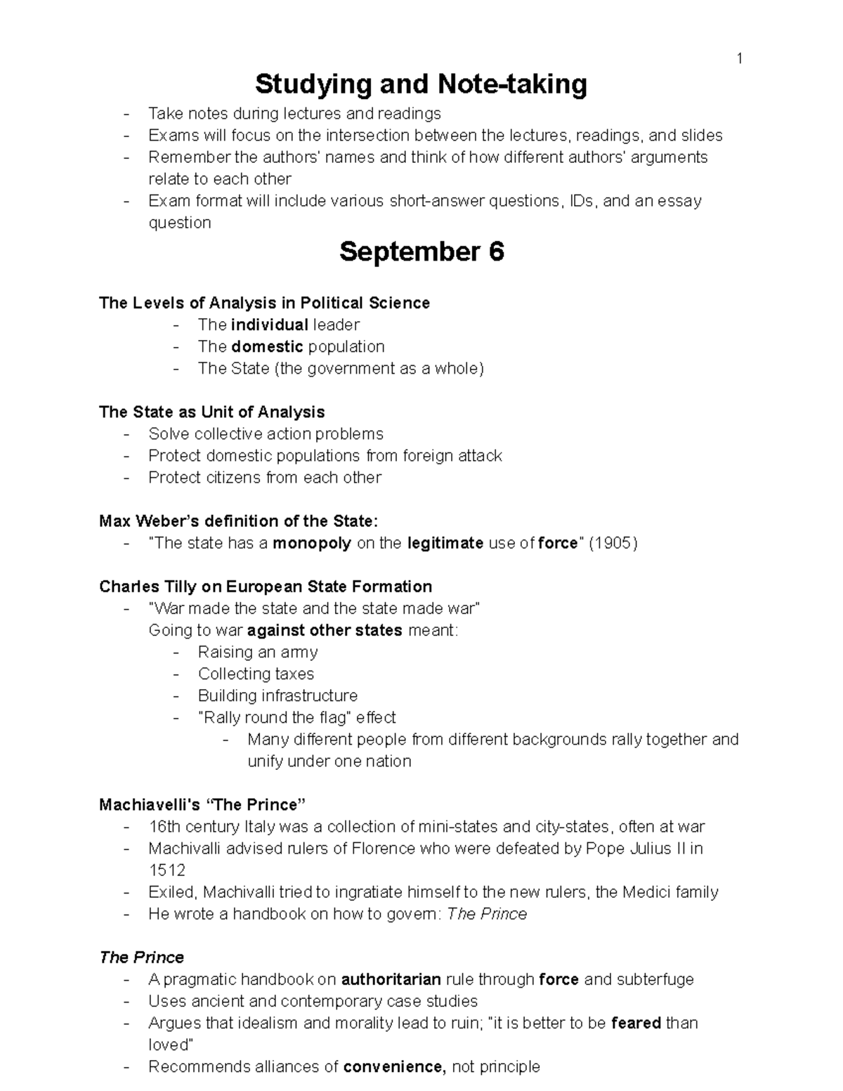POLI 244 - POLI 244 Full Lecture Notes - Studying and Note-taking Take ...