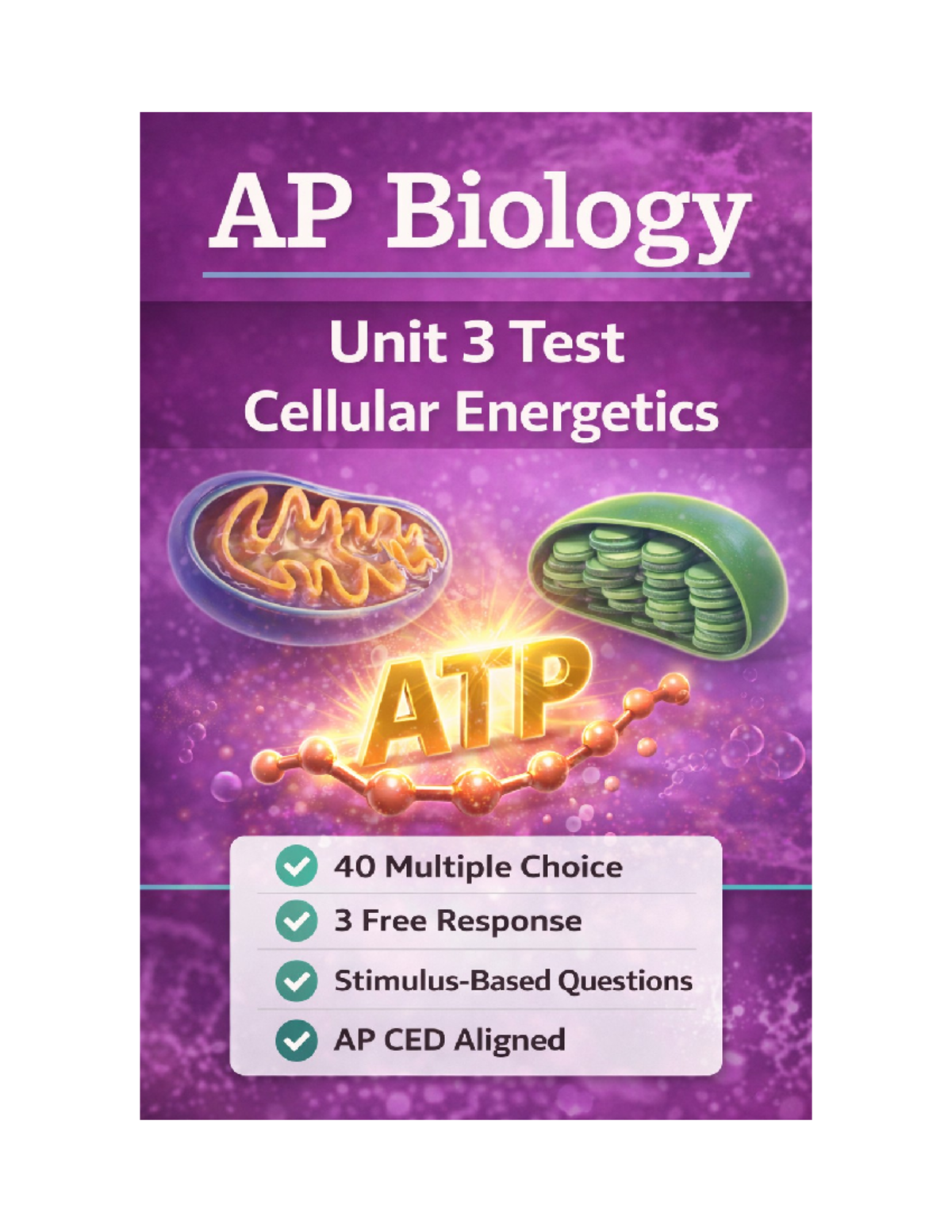 AP Biology Unit 3 Test: Cellular Energetics Review - Studocu