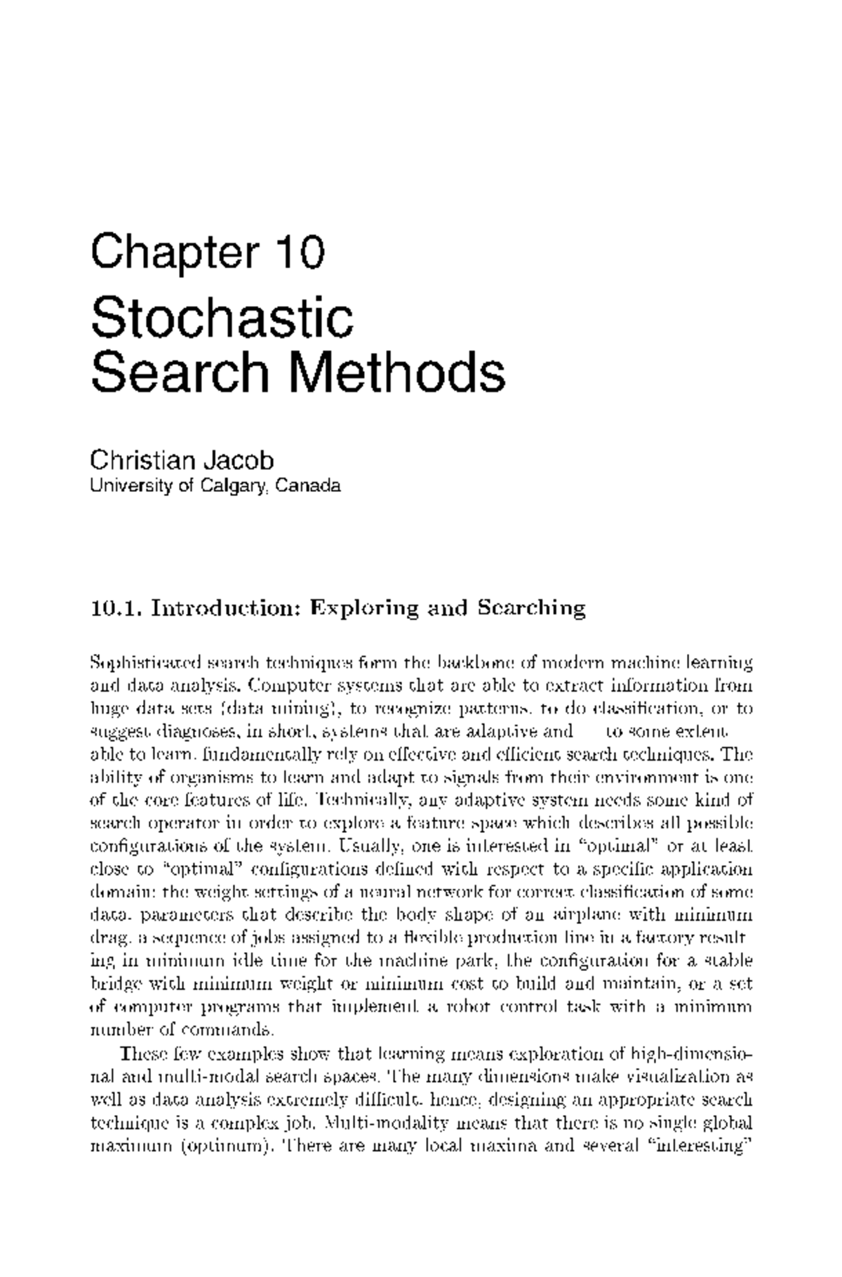 UNIT 2 Stochastic Search Methods - Detailed Lecture Notes - Studocu