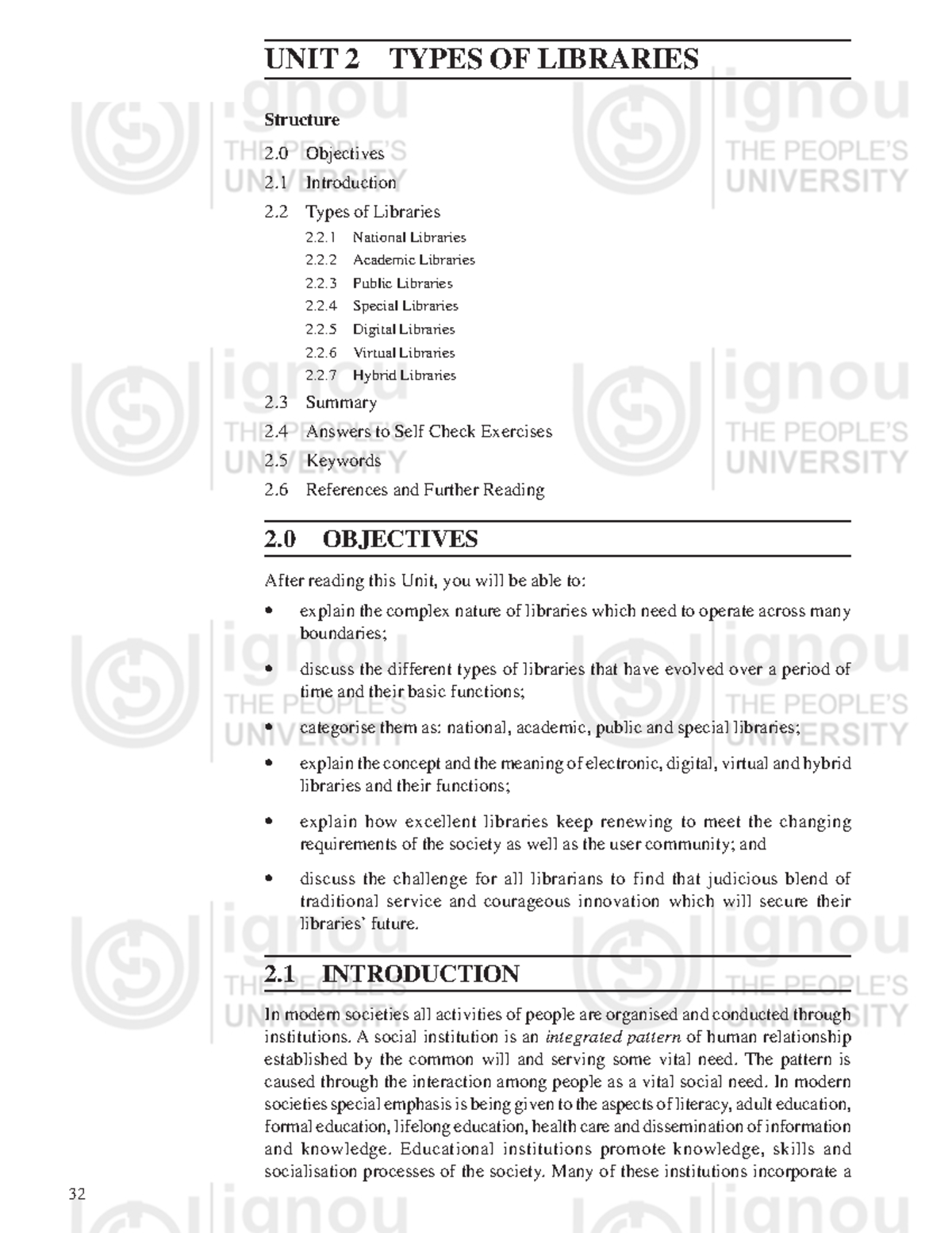 Unit 2: Types of Libraries in Library and Information Science - IGNOU ...