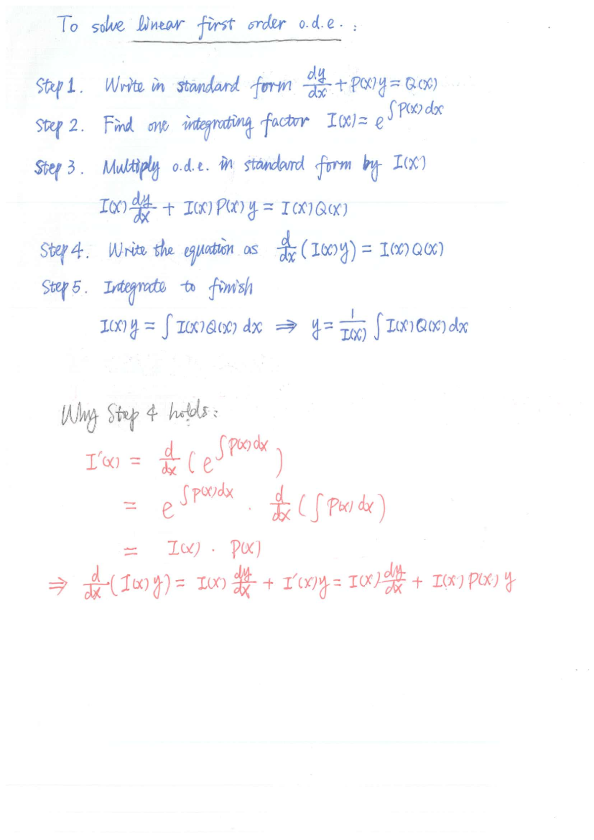 How to solve linear 1st order ODE - 2205NSC - To solve linear first ...