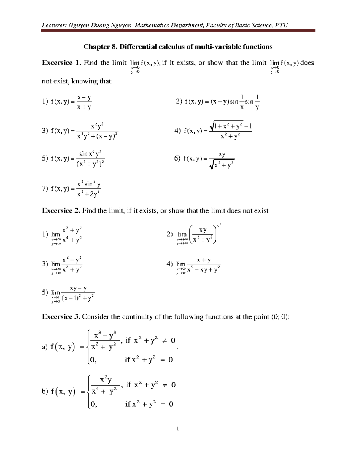 Exercise Chapter 8 TCC - đasadad - Lecturer: Nguyen Duong Nguyen ...
