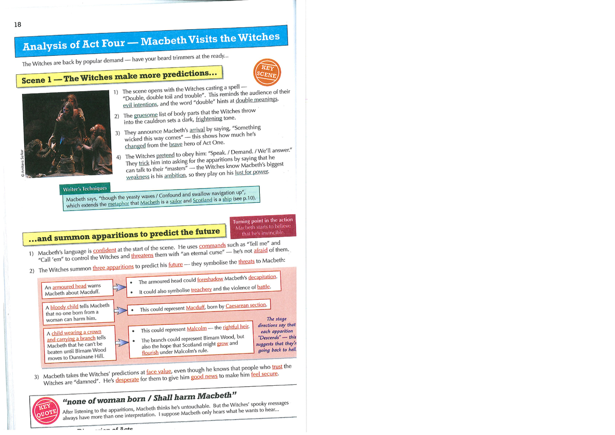 Analysis of Act 4 - Summary of Macbeth's Key Themes and Scenes ...