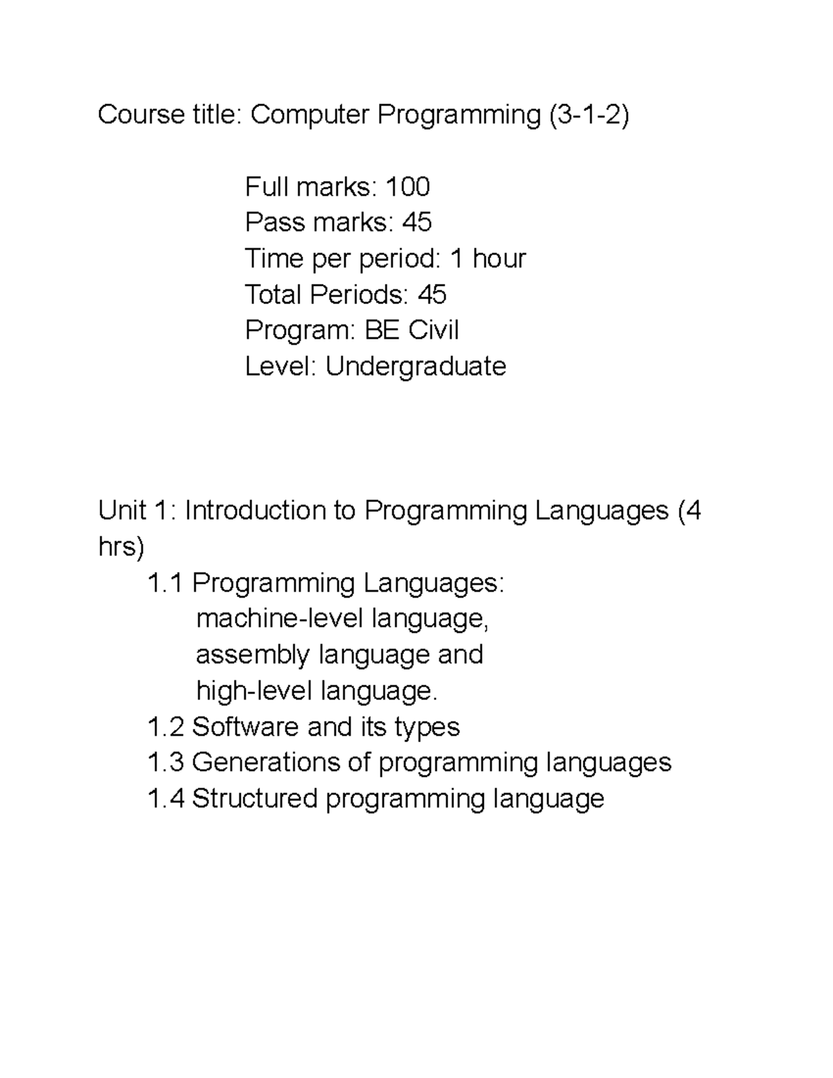 Comchp 01 - introduction to programming languages and concepts - Studocu
