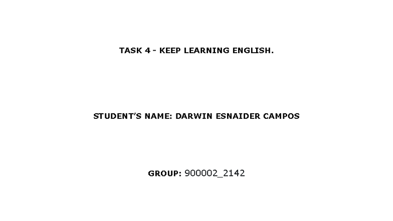TASK 4 - STT Reflections on English Learning and Healthy Living - Studocu