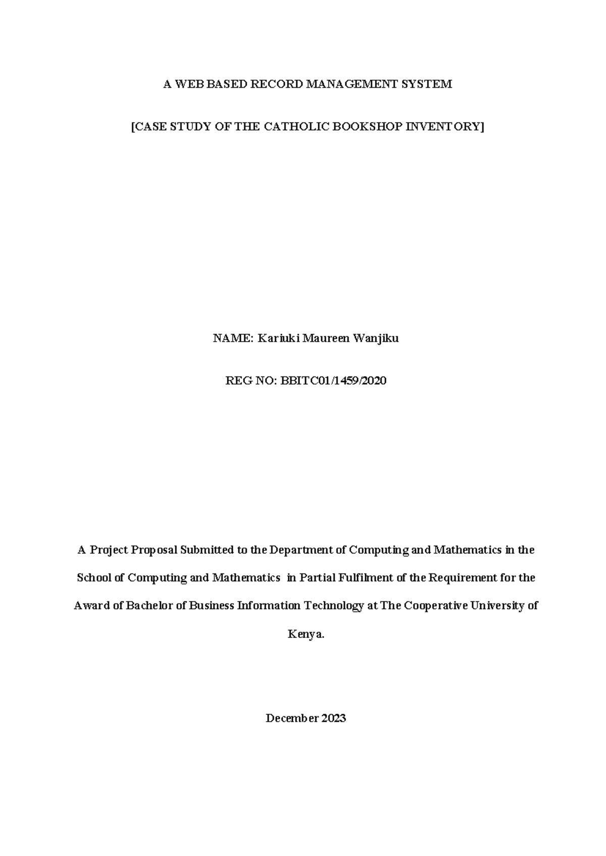 RMS Project Proposal: Web-Based Record Management System Case Study ...