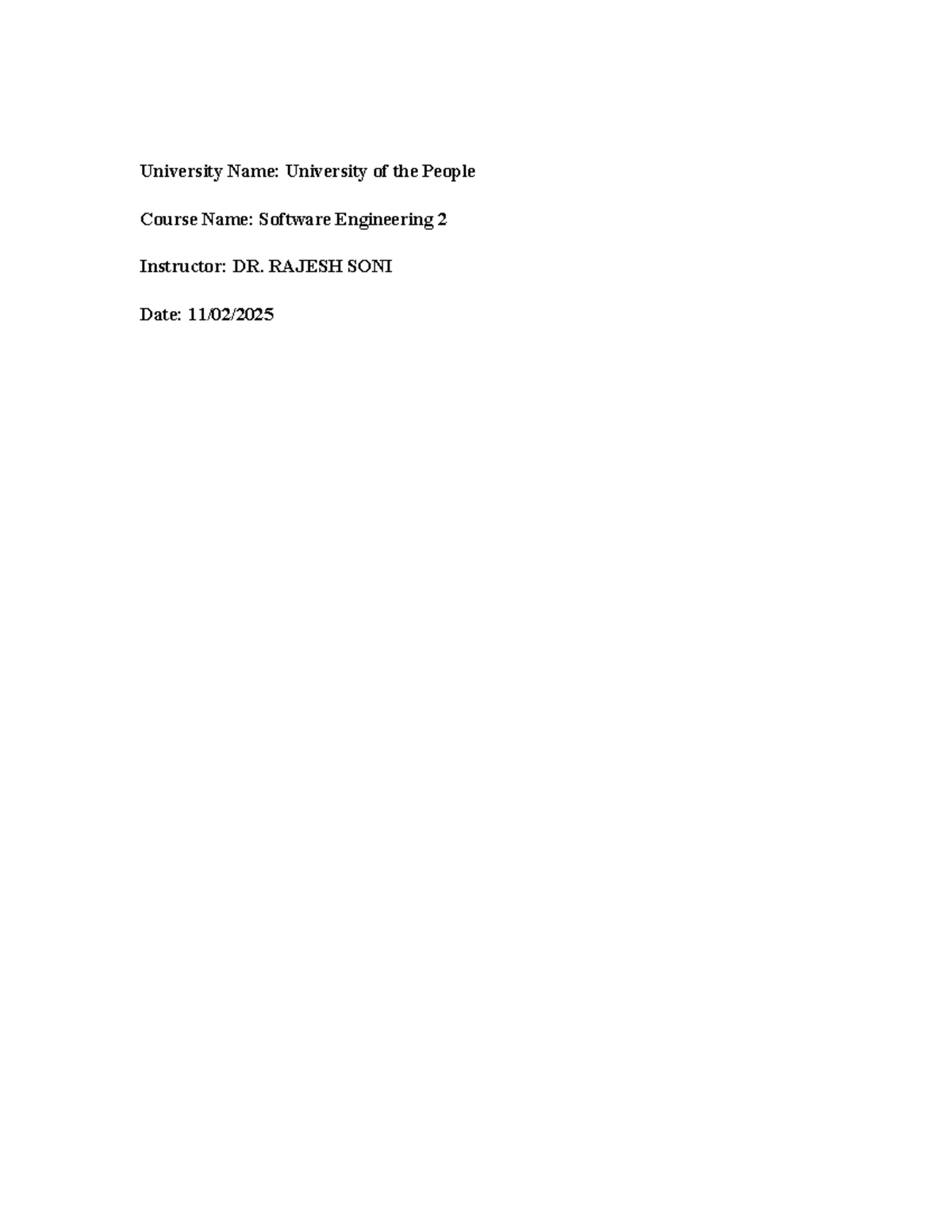 CPM for Design Phase in Software Engineering 2 Assignment - Studocu