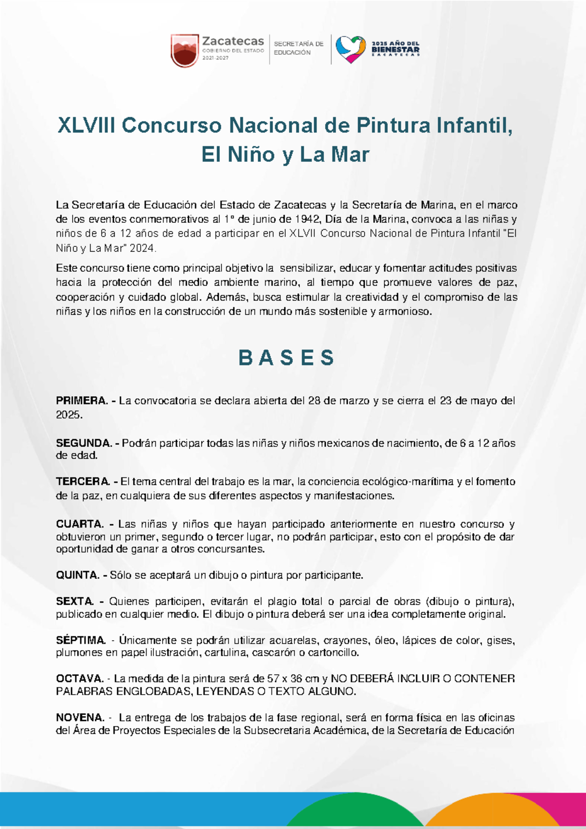 Convocatoria para el XLVIII Concurso Nacional de Pintura Infantil 2025 ...