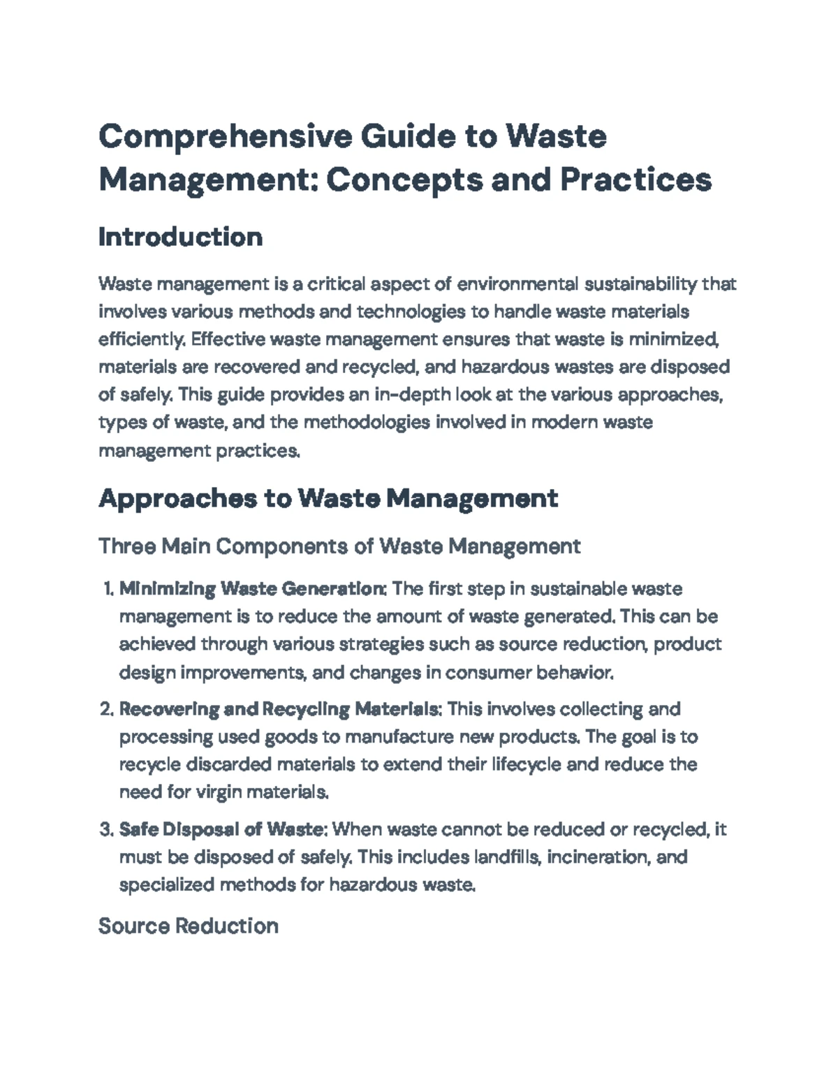 Comprehensive Guide on Waste Management and Its Environmental Impact ...