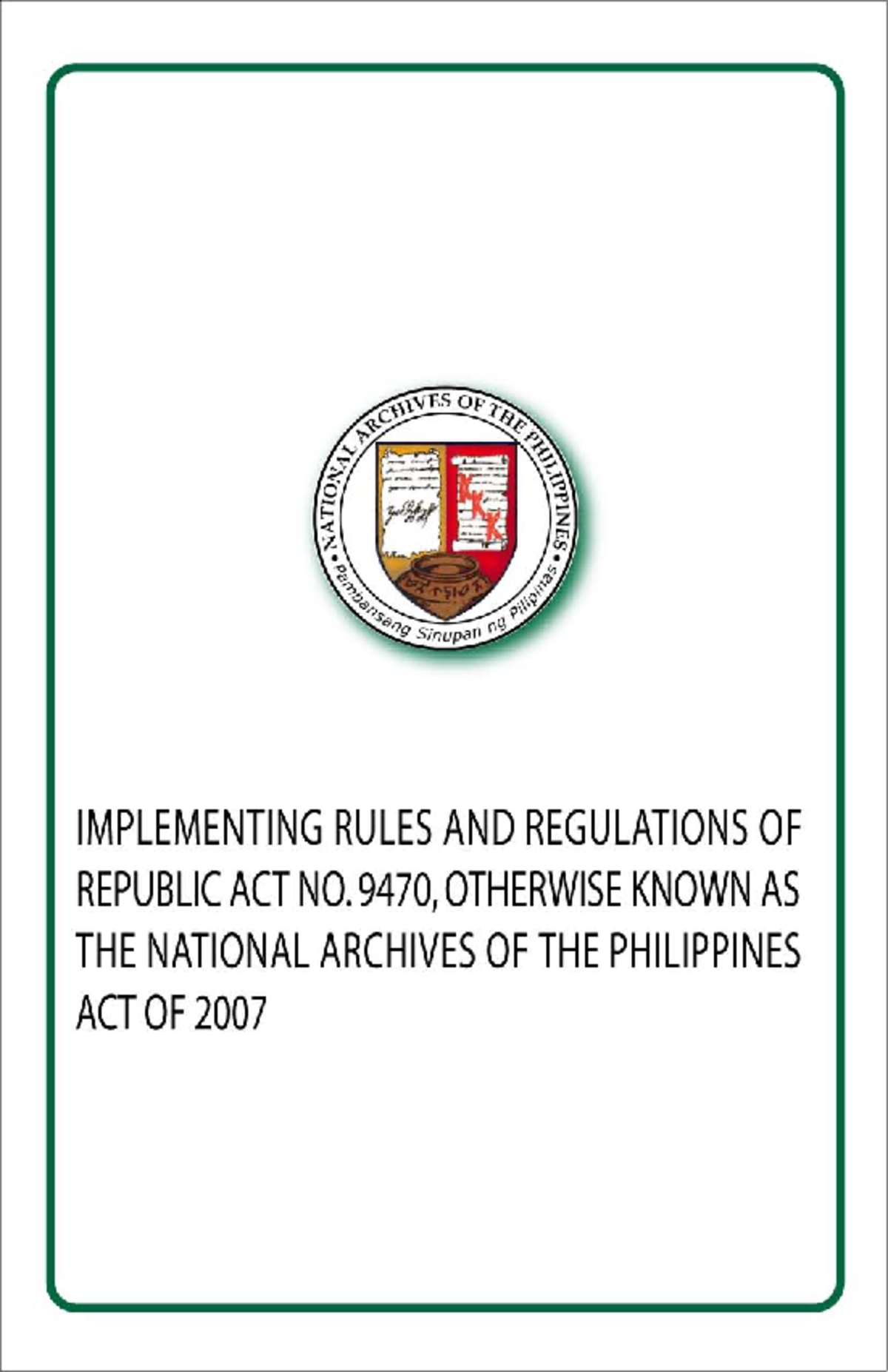 Lesson V: Implementing Rules and Regulations of RA 9470 - National ...