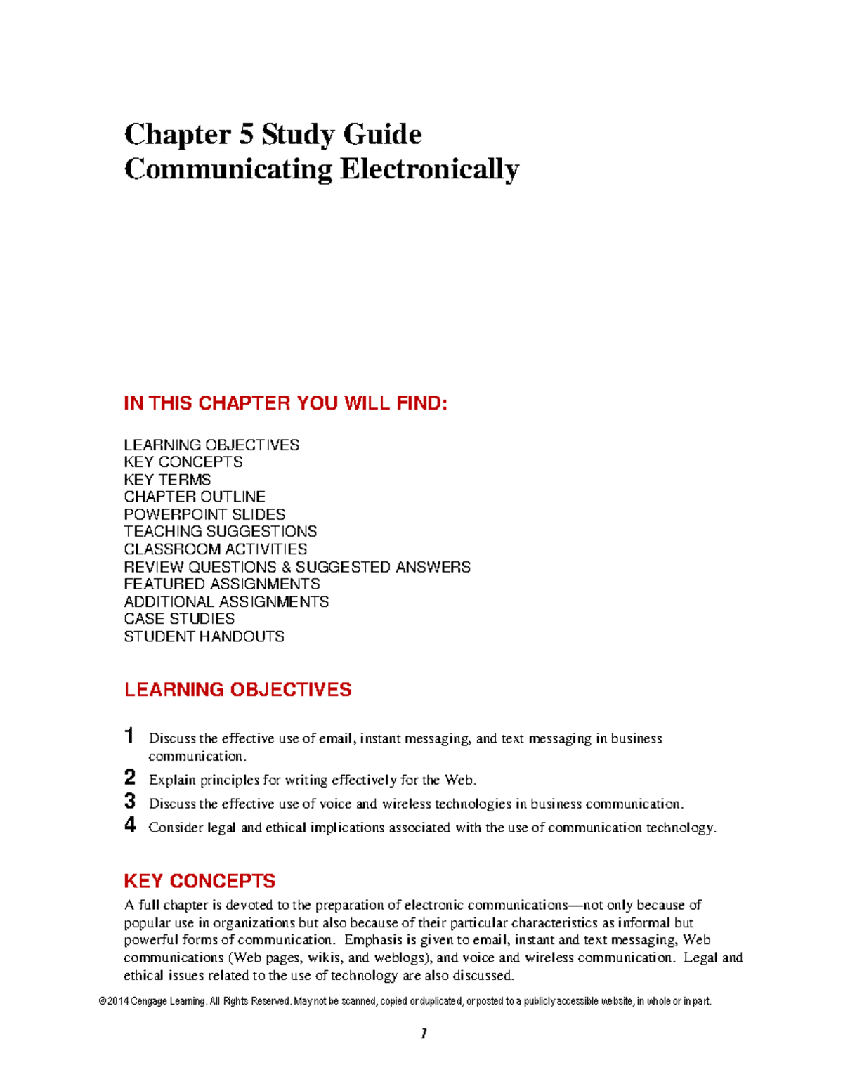 Chapter 5 Study Guide - Communicating Electronically - Studocu