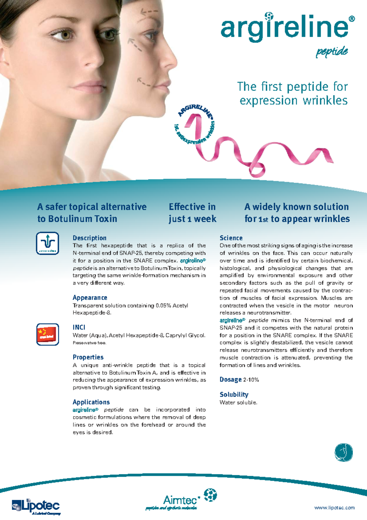 Argireline: Informative Brochure on Anti-Wrinkle Peptide Solution - Studocu
