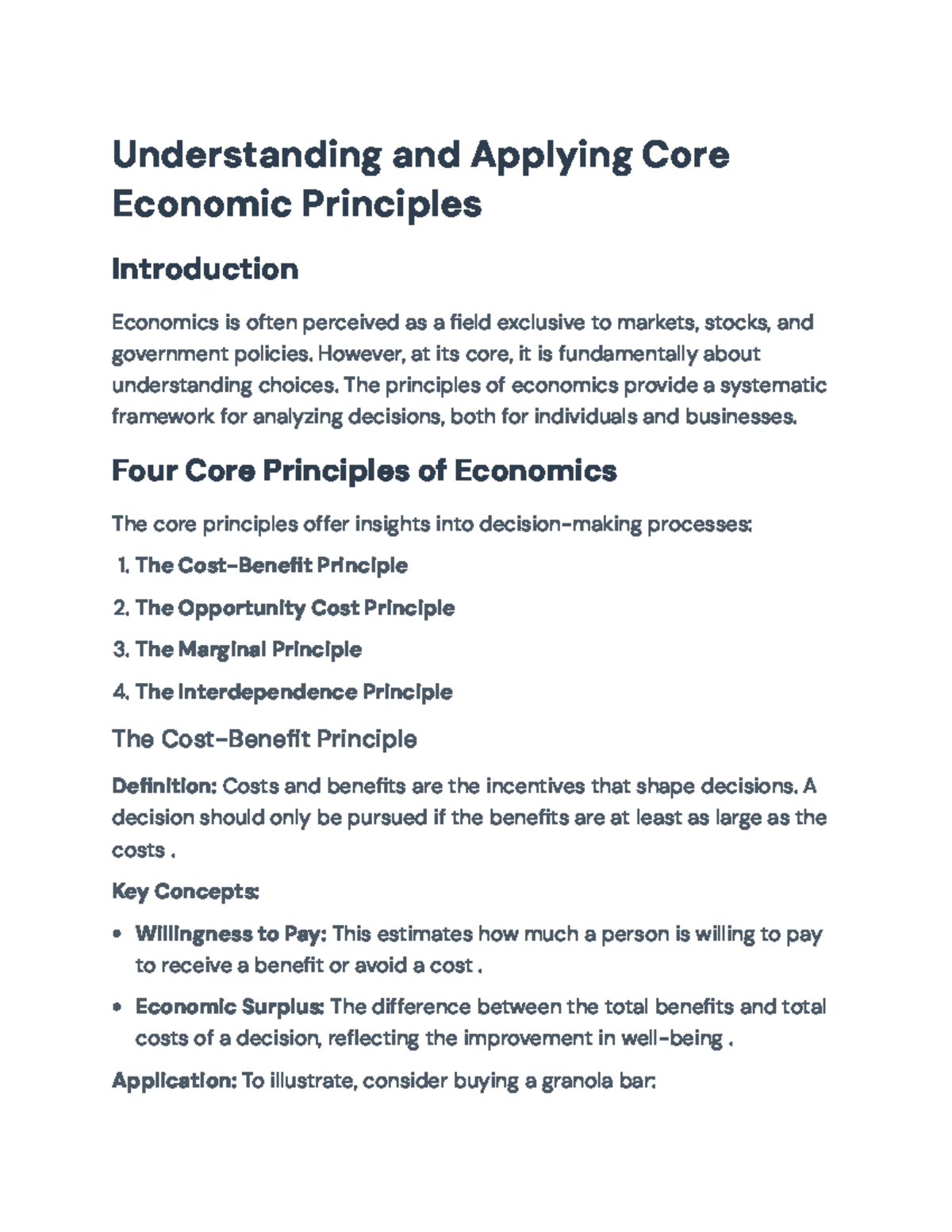 Core Economic Principles: Understanding Choices and Decision-Making ...