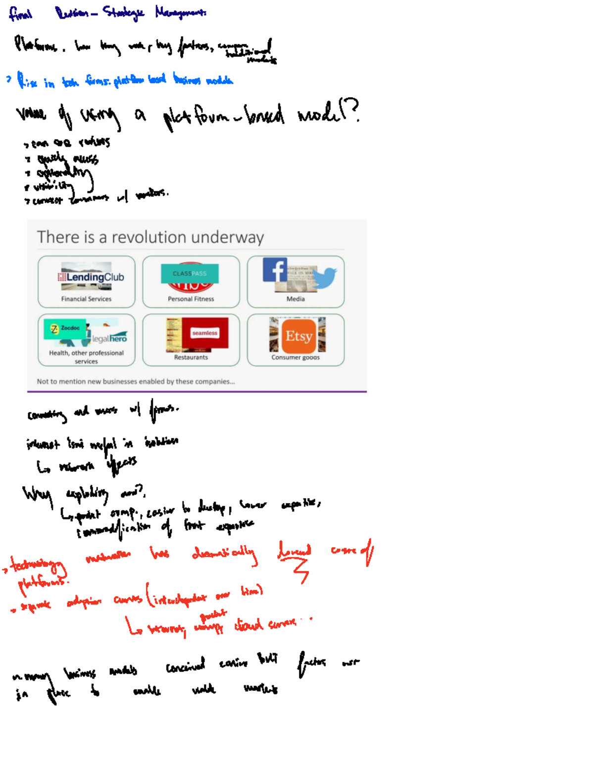 Final Review Lecture Notes on Strategic Management Platforms (SM 101 ...