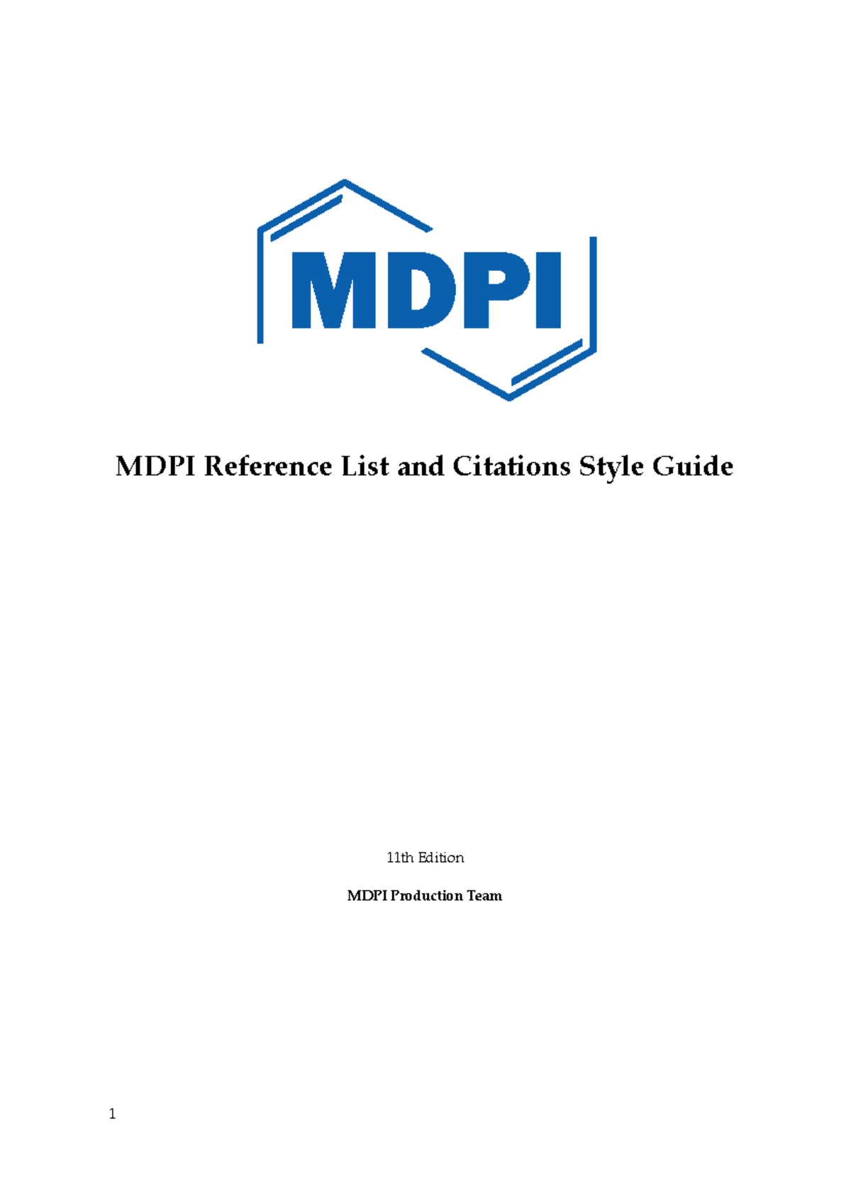 MDPI ACS References Style Guide 2025: Citation & Reference List - Studocu