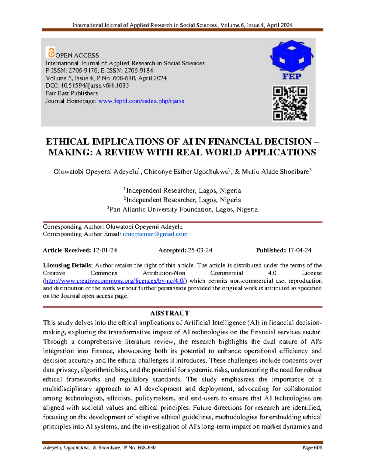Ethical Implications of AI in Financial Decision-Making: A ...