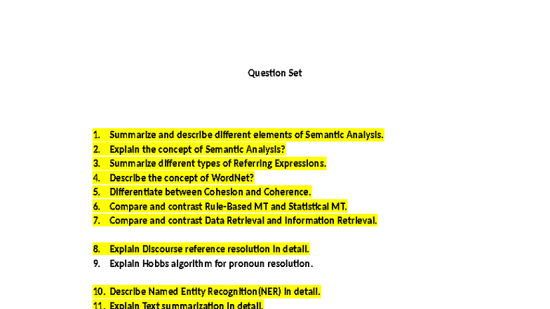 IA 2 NLP - Semantic Analysis and Reference Resolution Overview - Studocu